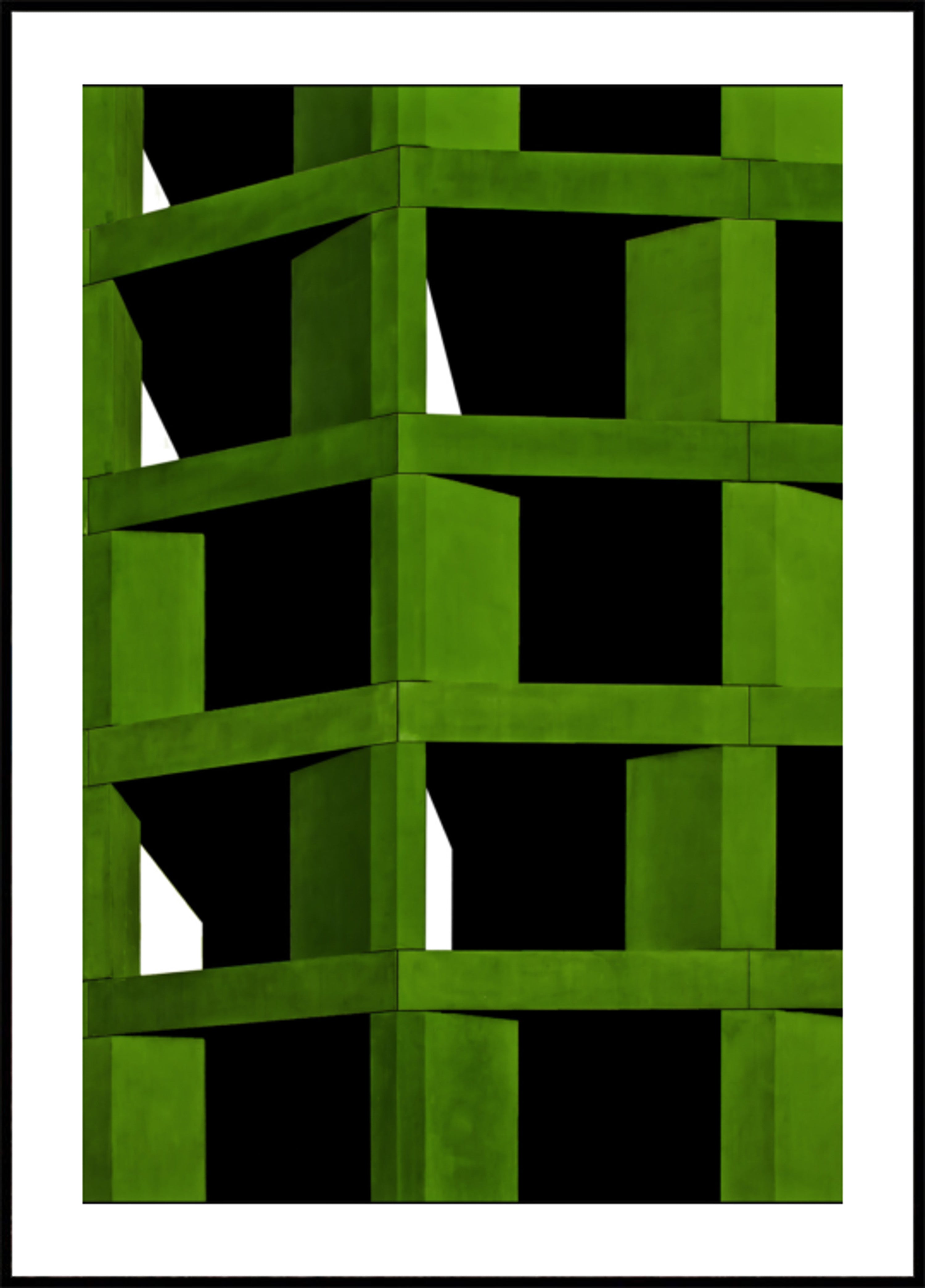 Géométrie verte vibrante