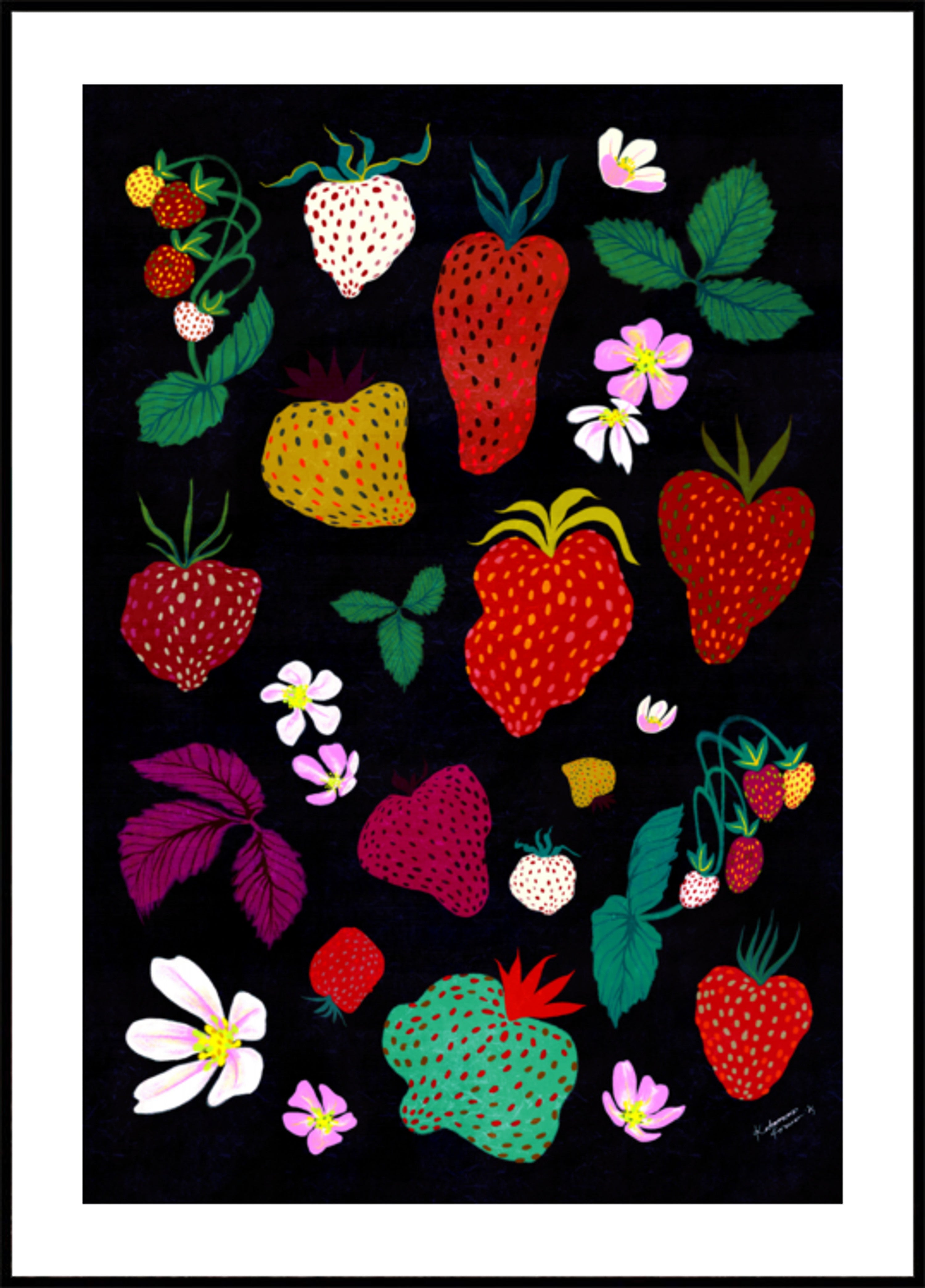 Récolte de fraises fantaisiste