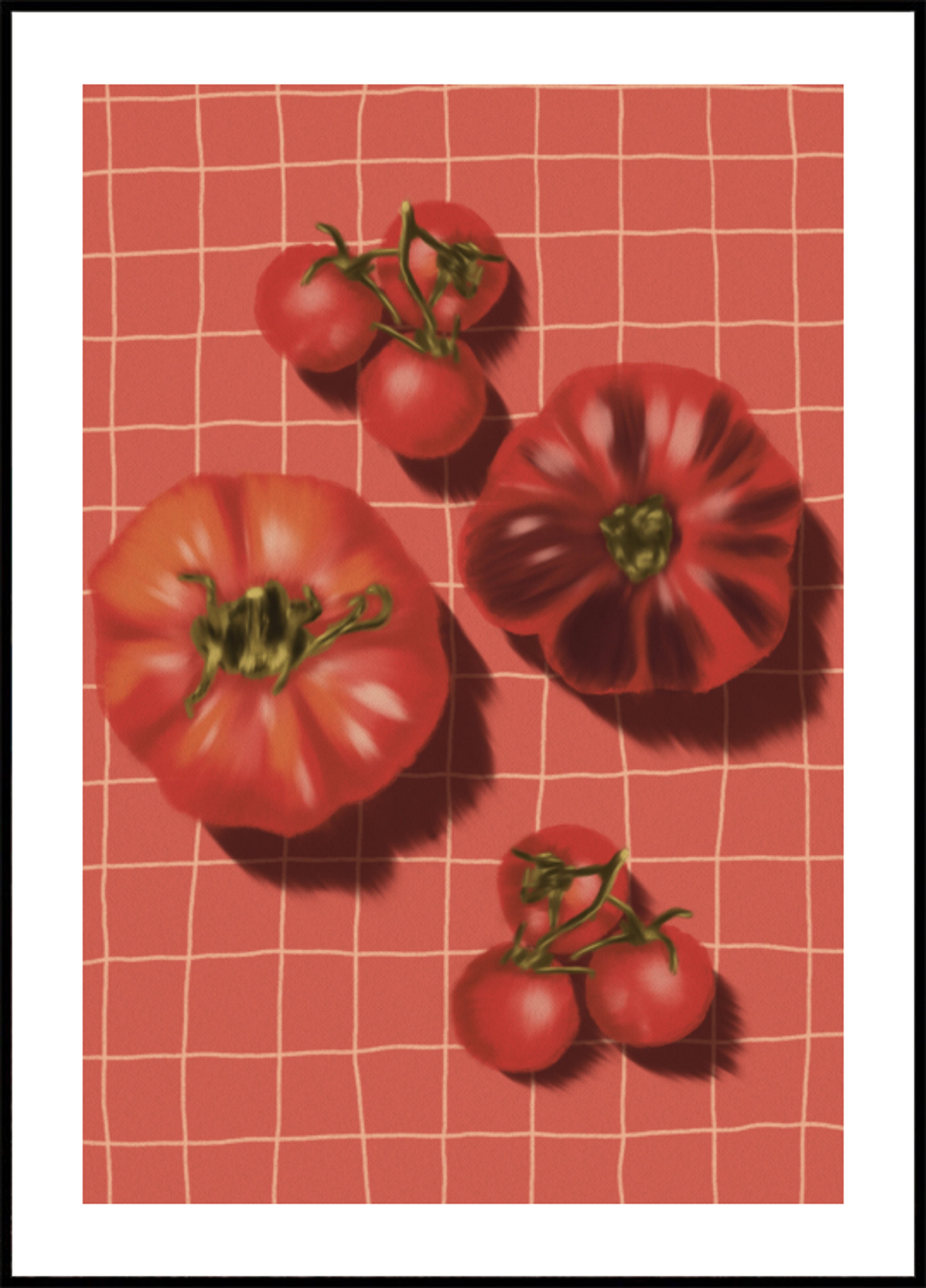 Tomates rouges rustiques