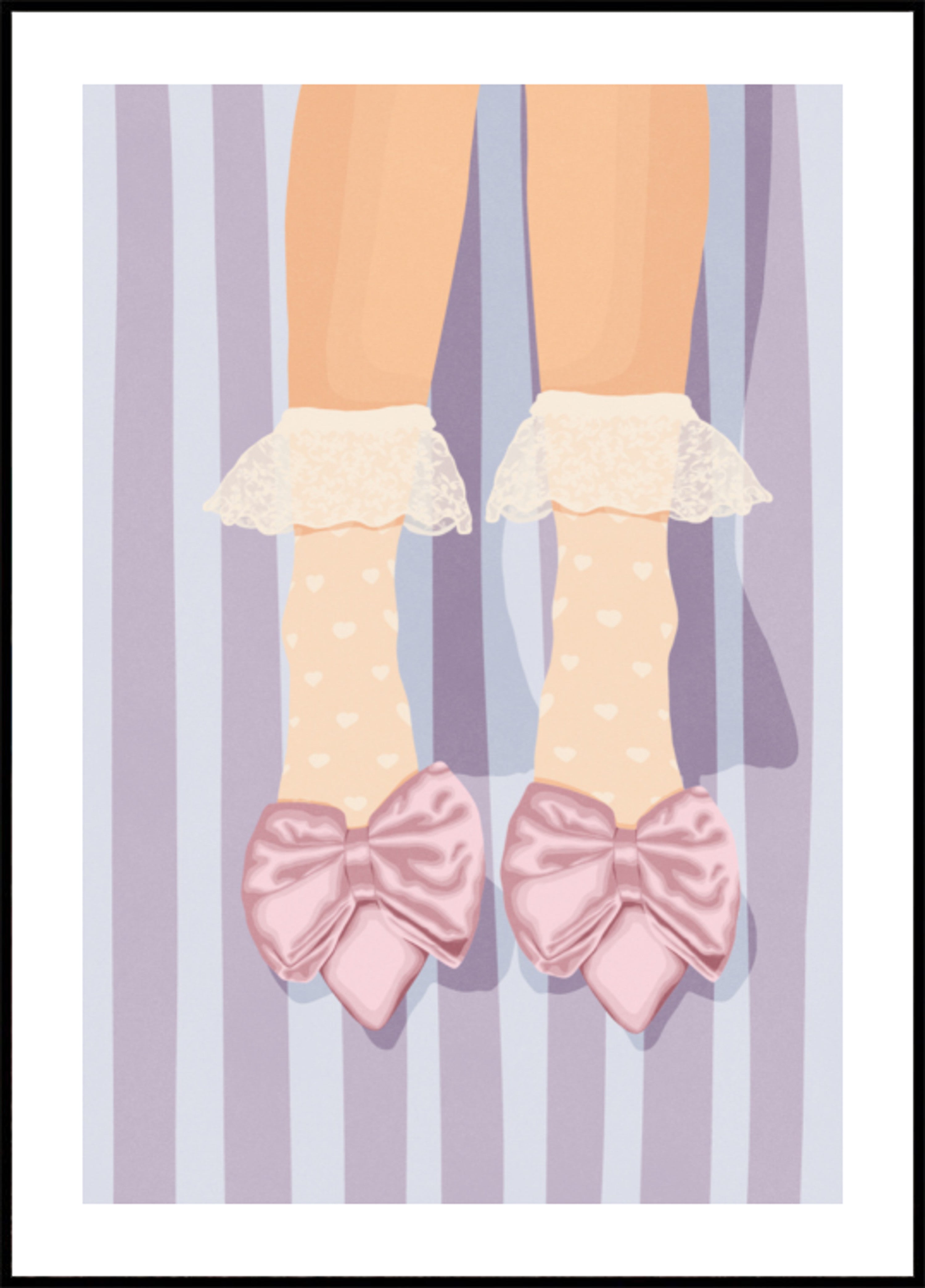 Chaussures à nœud rose doux