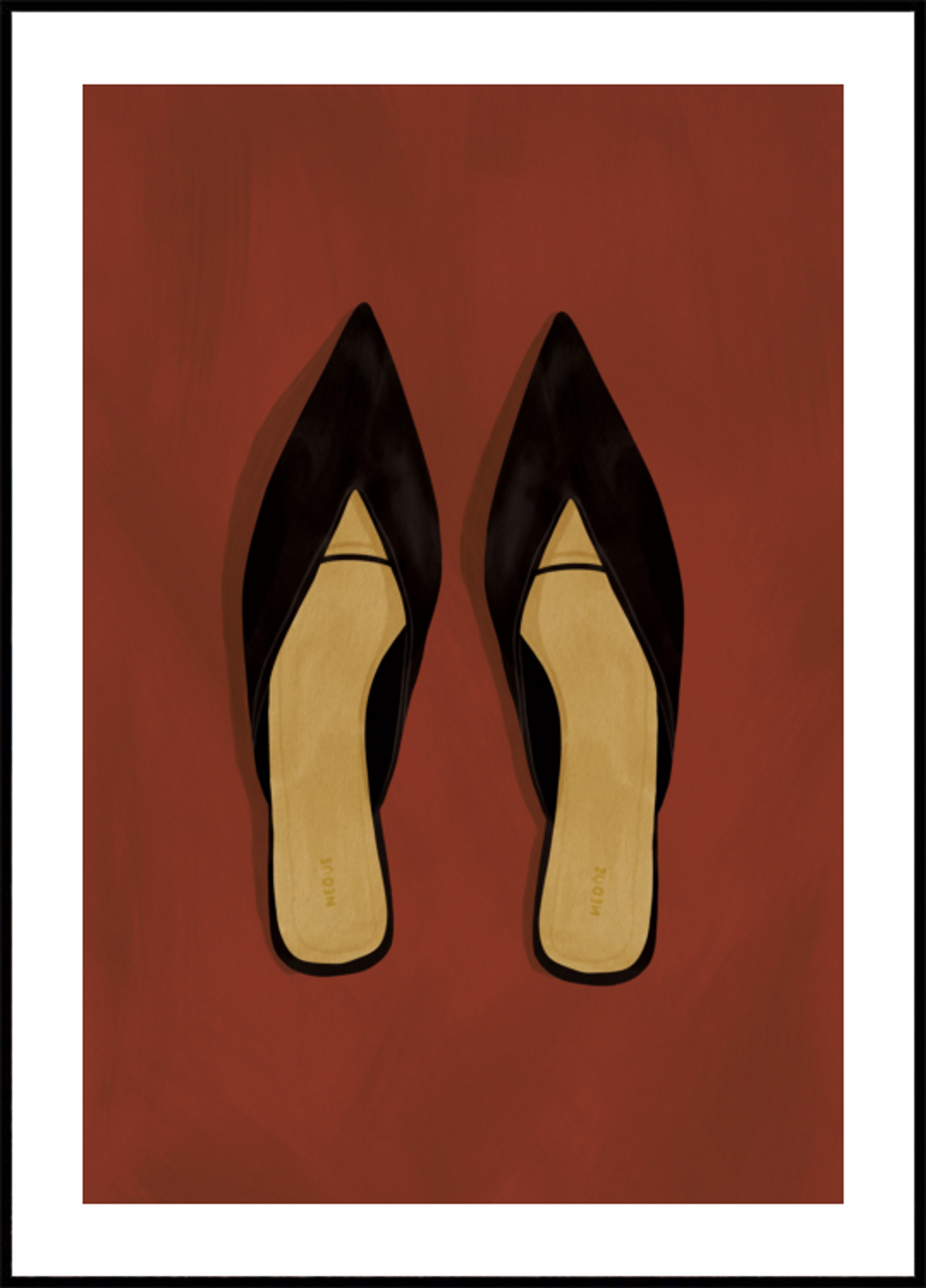 Mules noires chics
