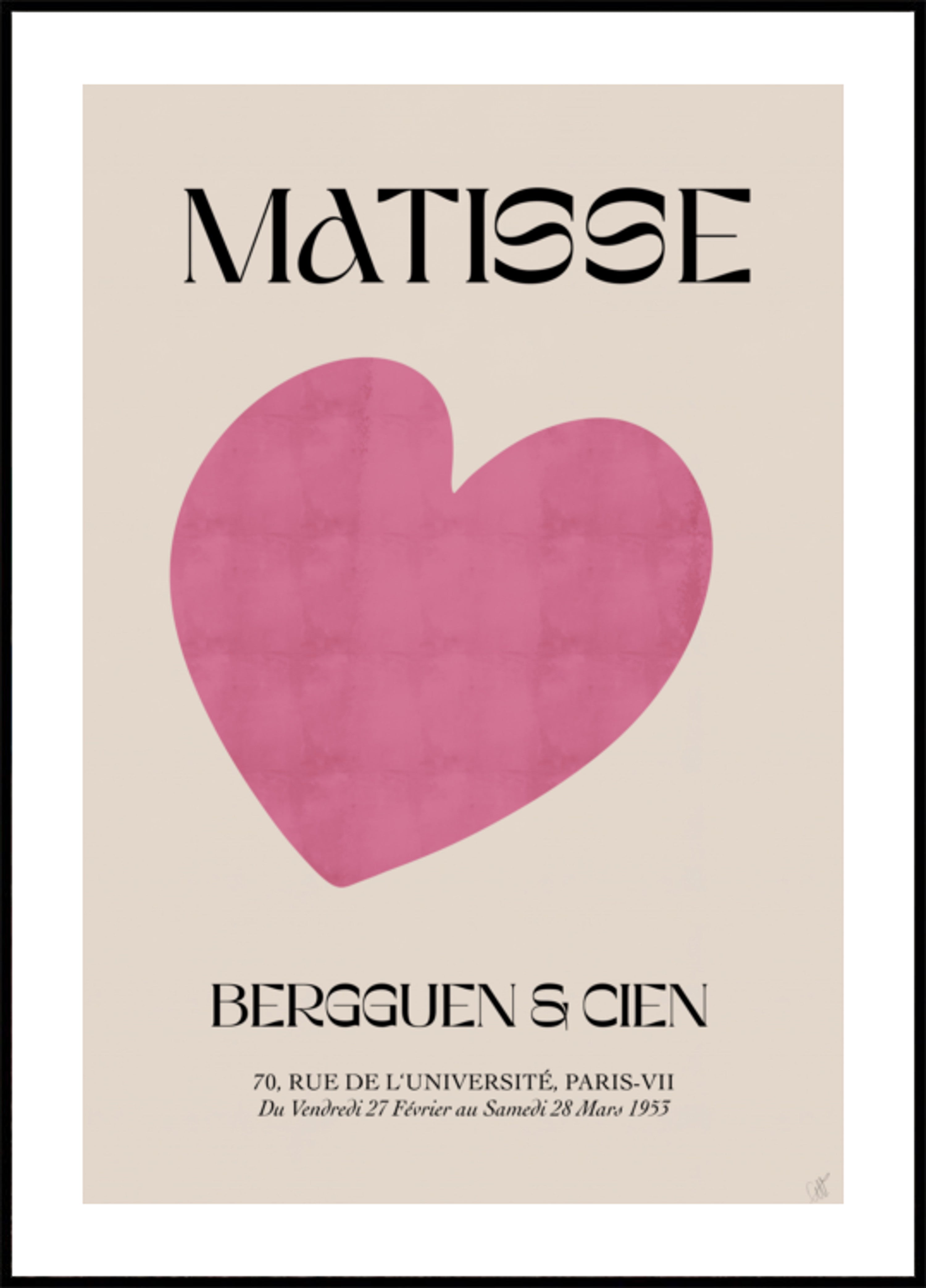 Coeur rose minimal