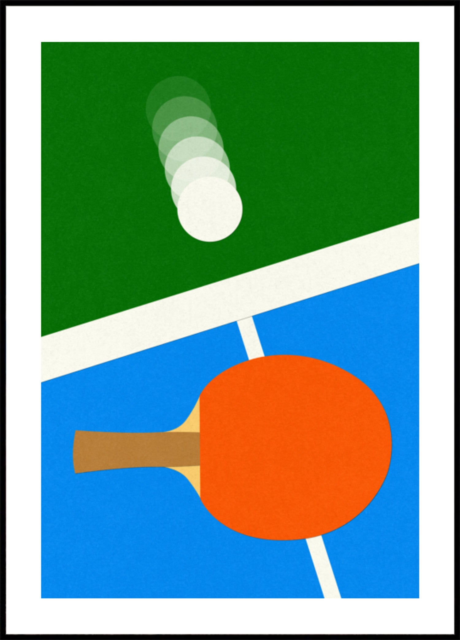 Action de tennis de table
