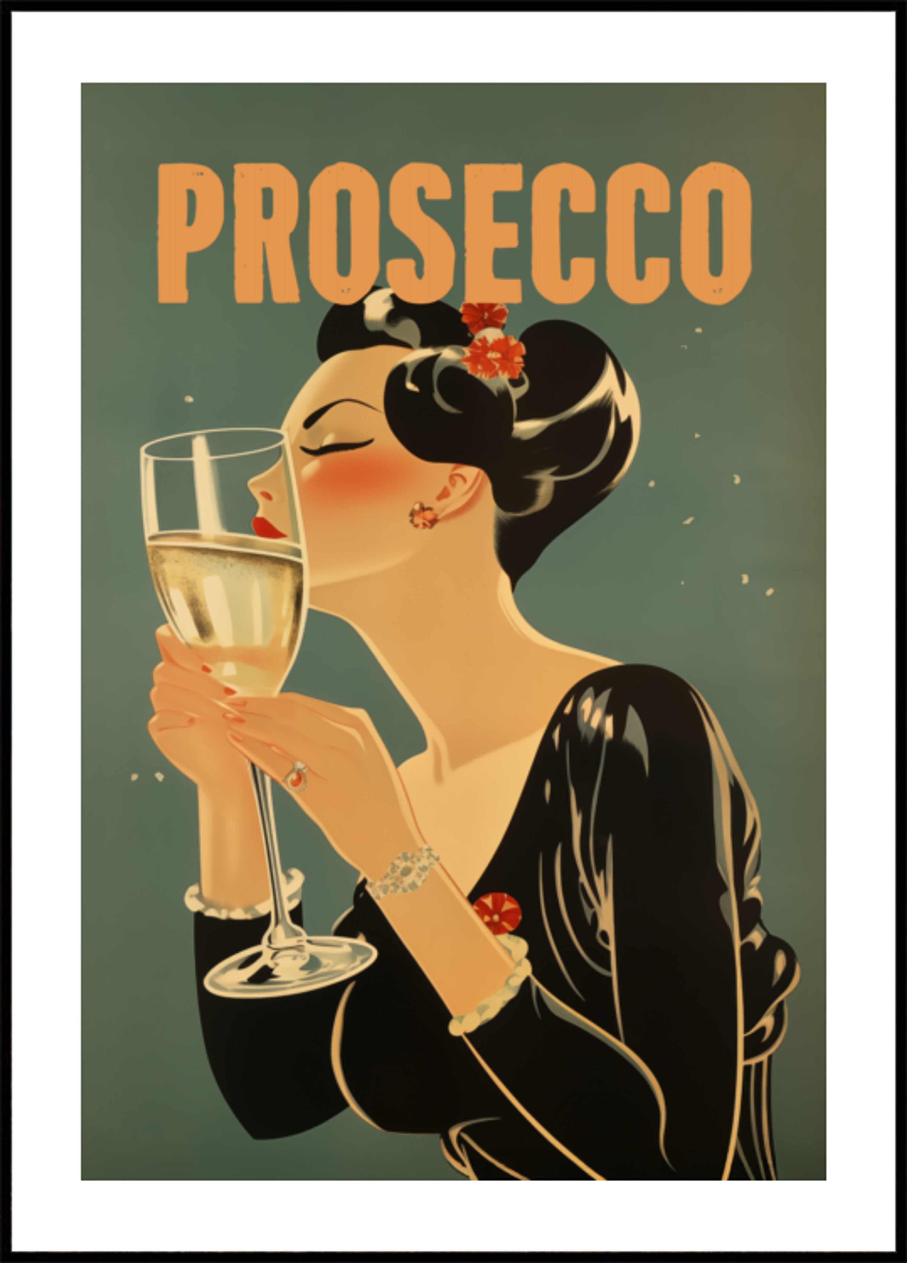 Femme élégante de Prosecco