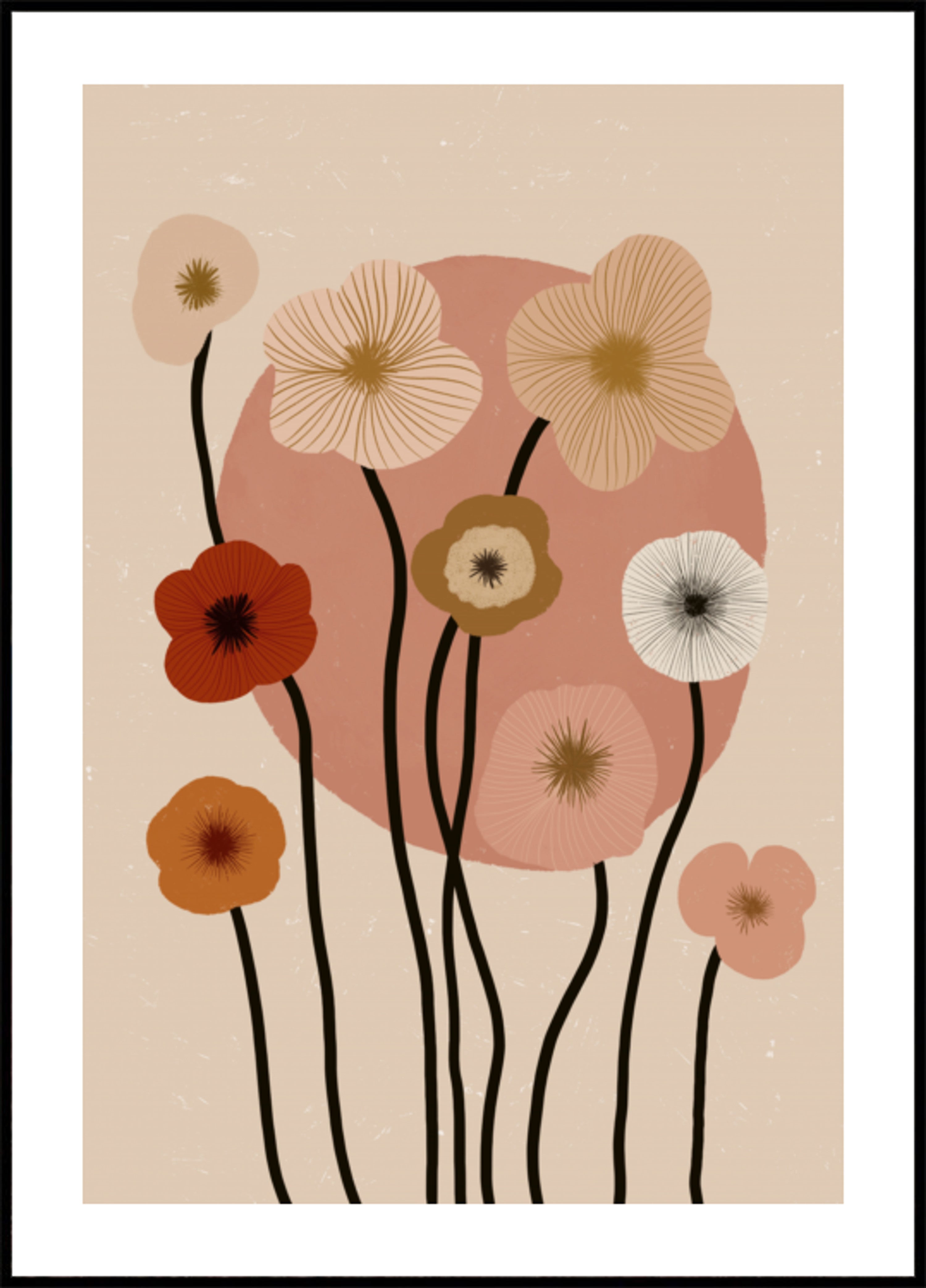Coucher de soleil floral bohème