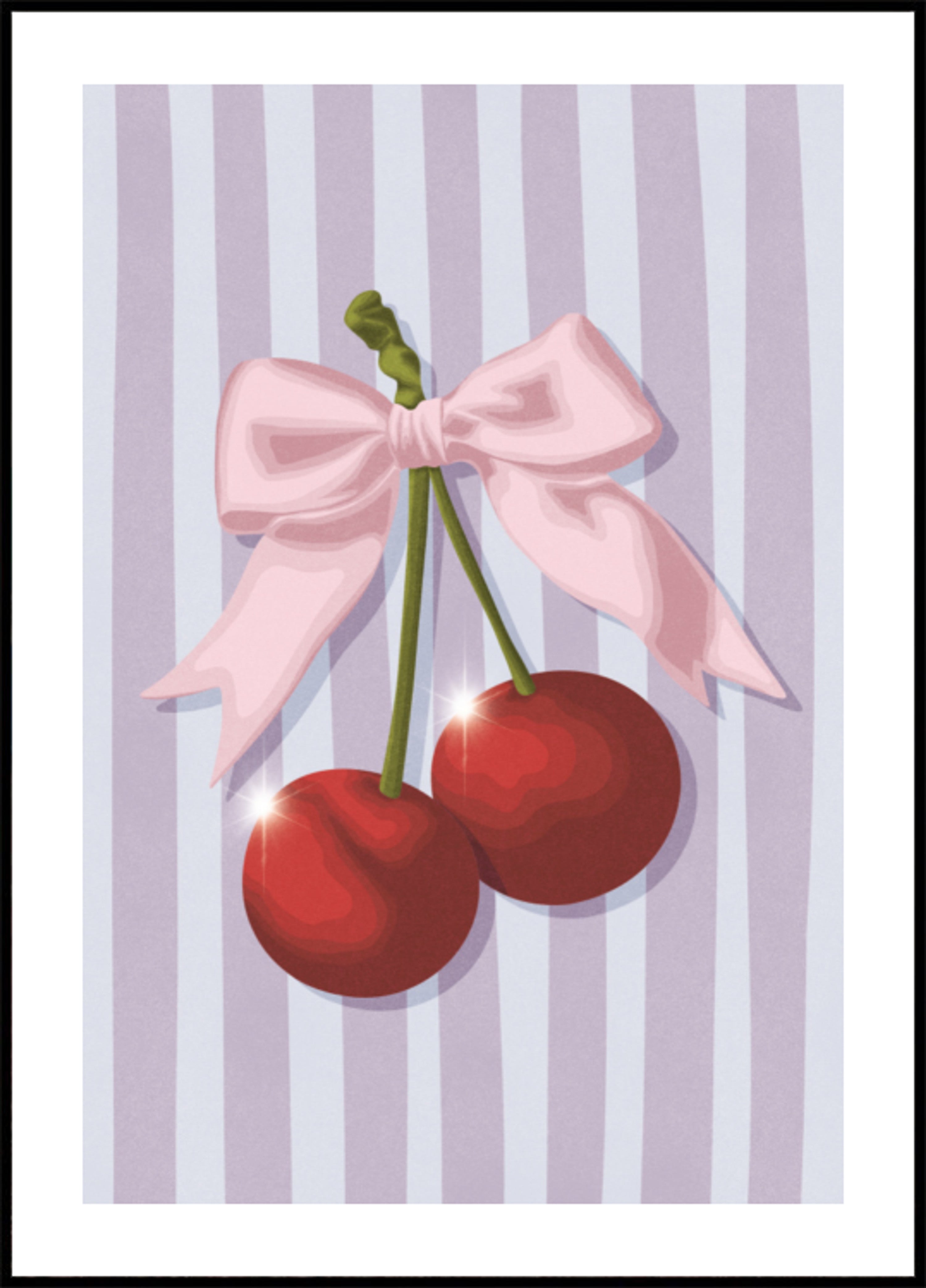Cerises arc-en-ciel roses douces