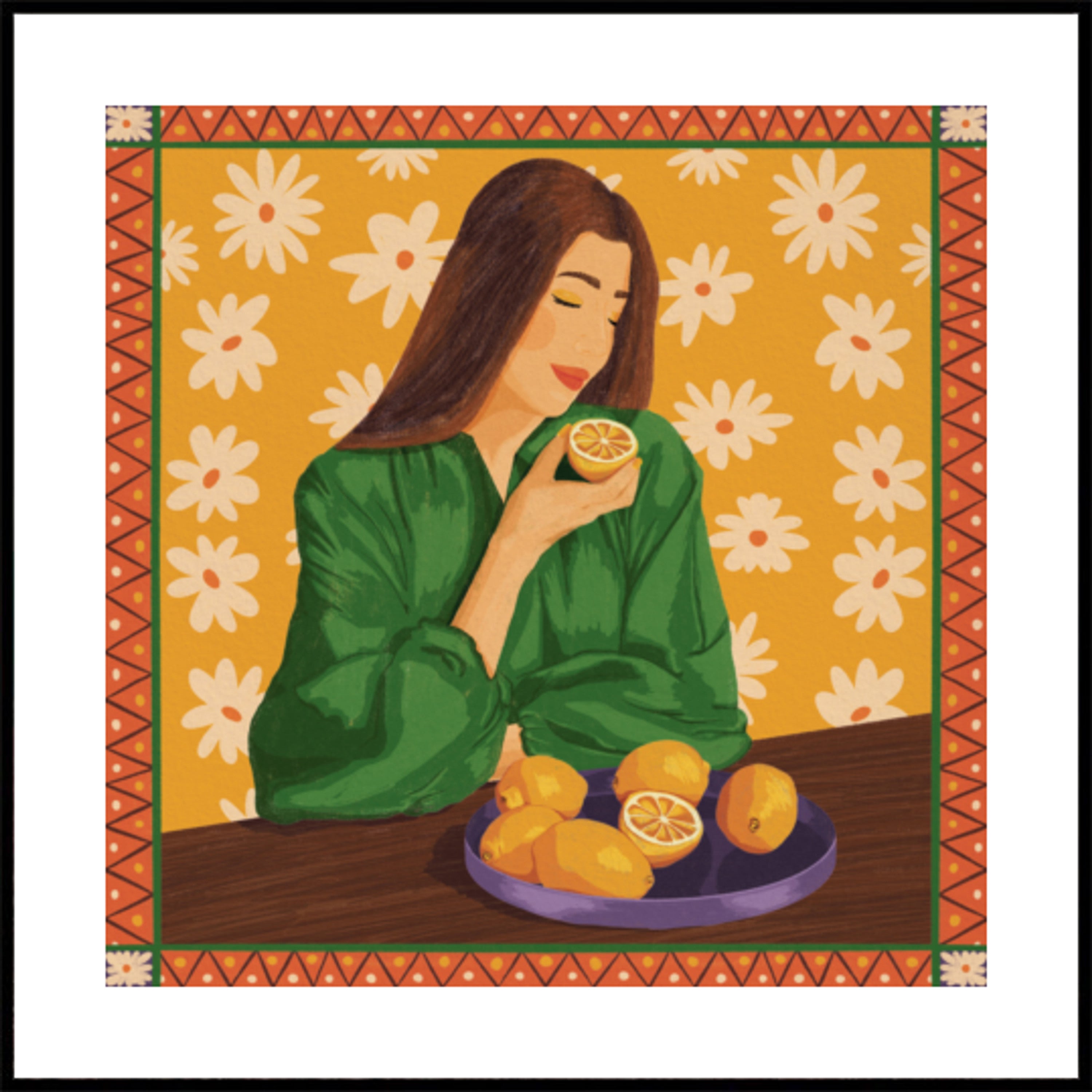 Fille citronnée bohème