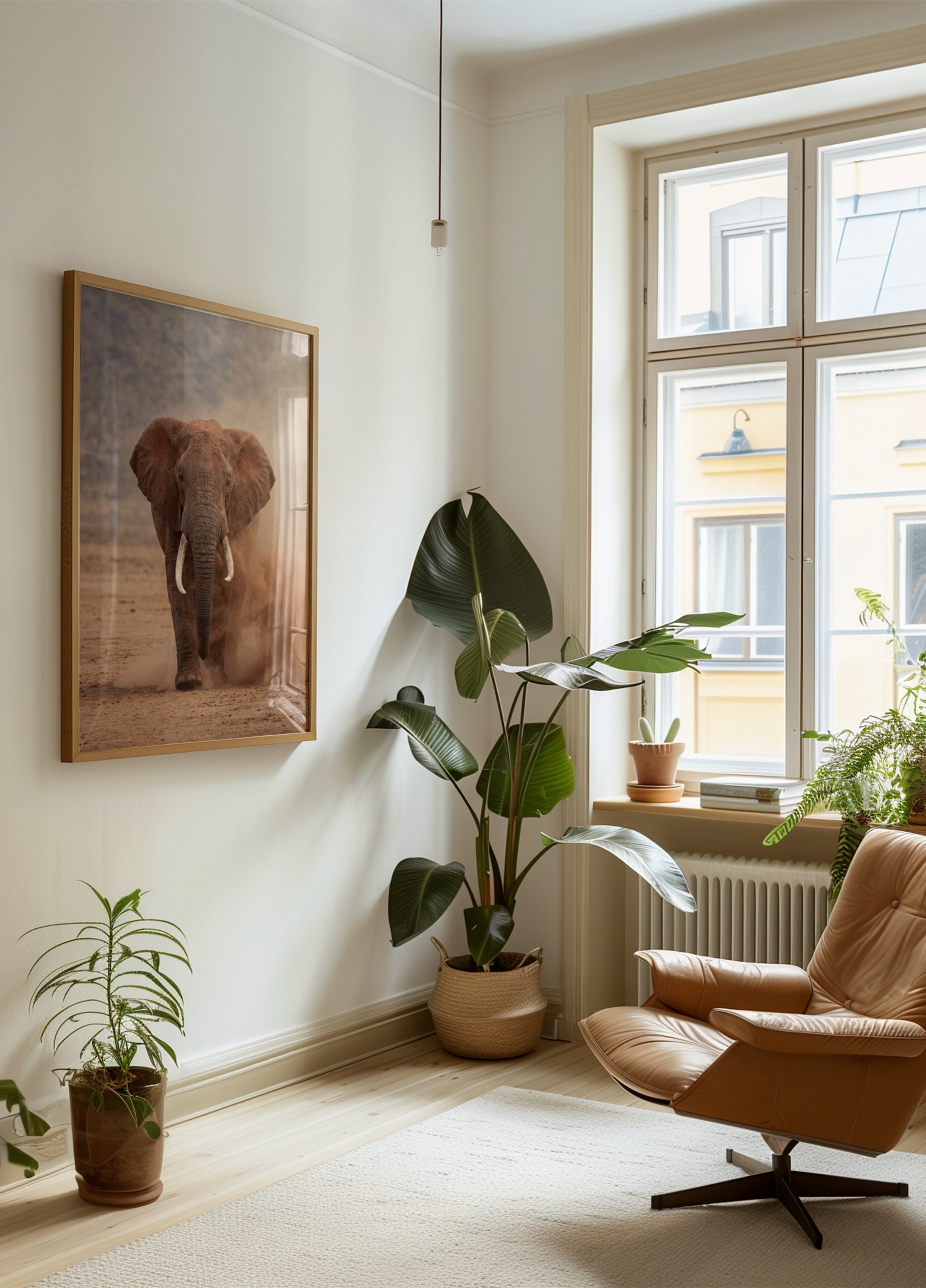 Puissant éléphant poussiéreux