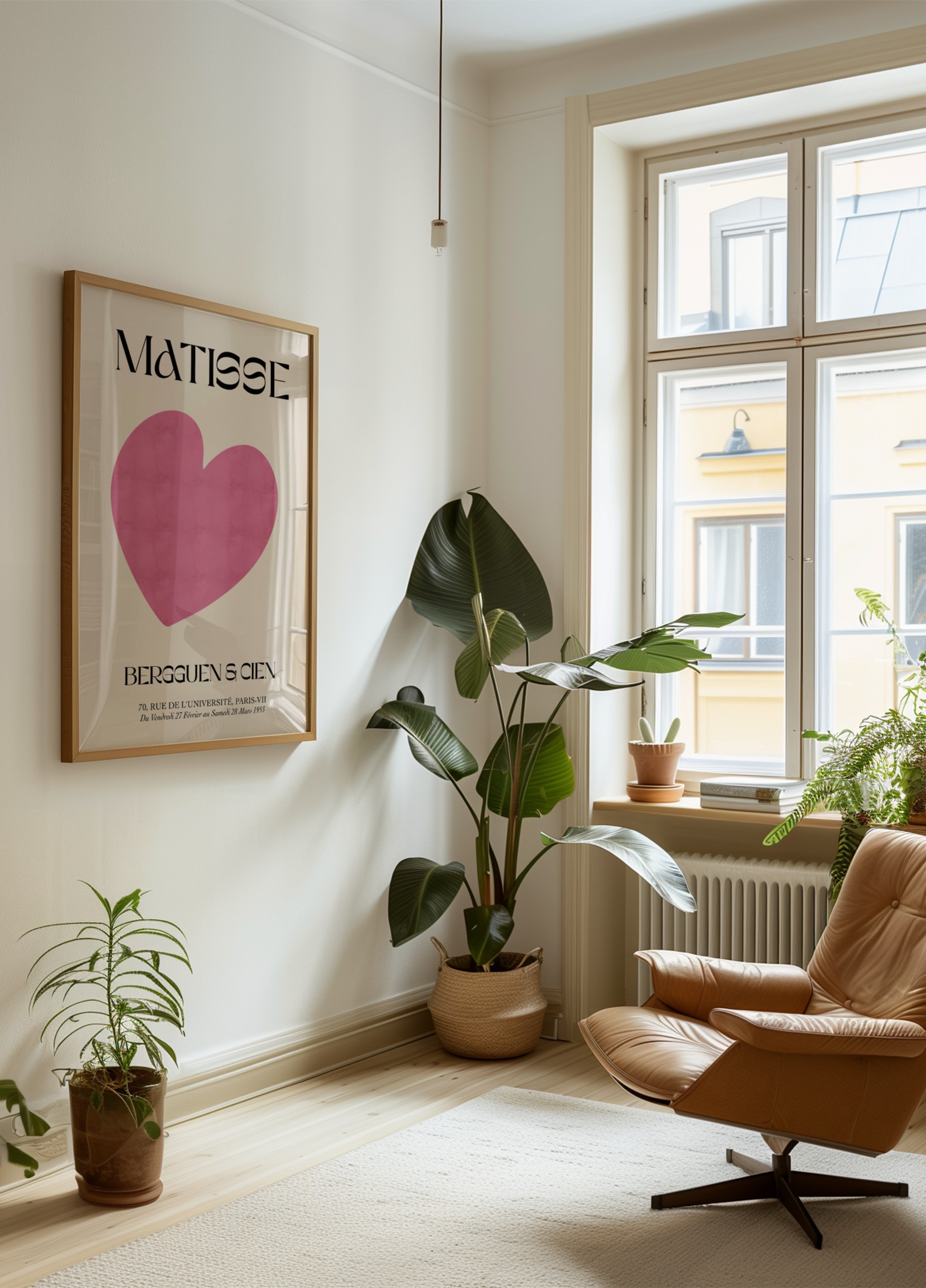 Coeur rose minimal