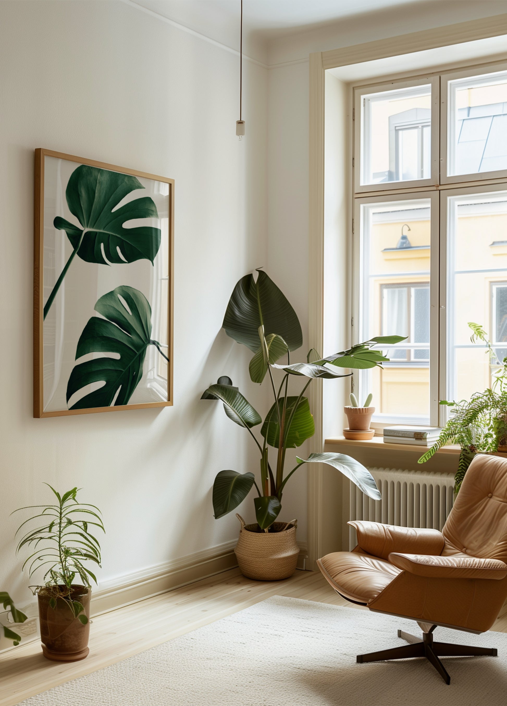 Feuilles de Monstera tropicales