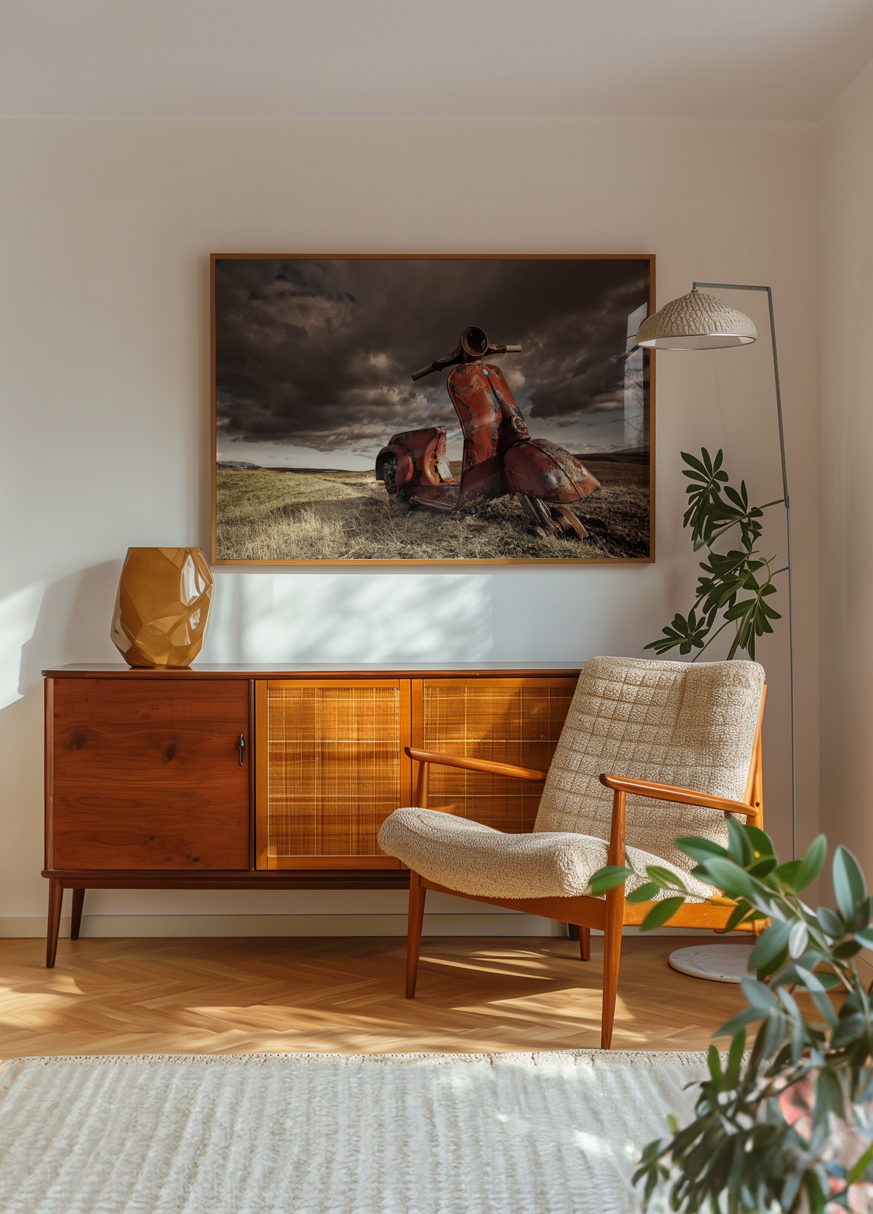 Paysage de scooter rouillé
