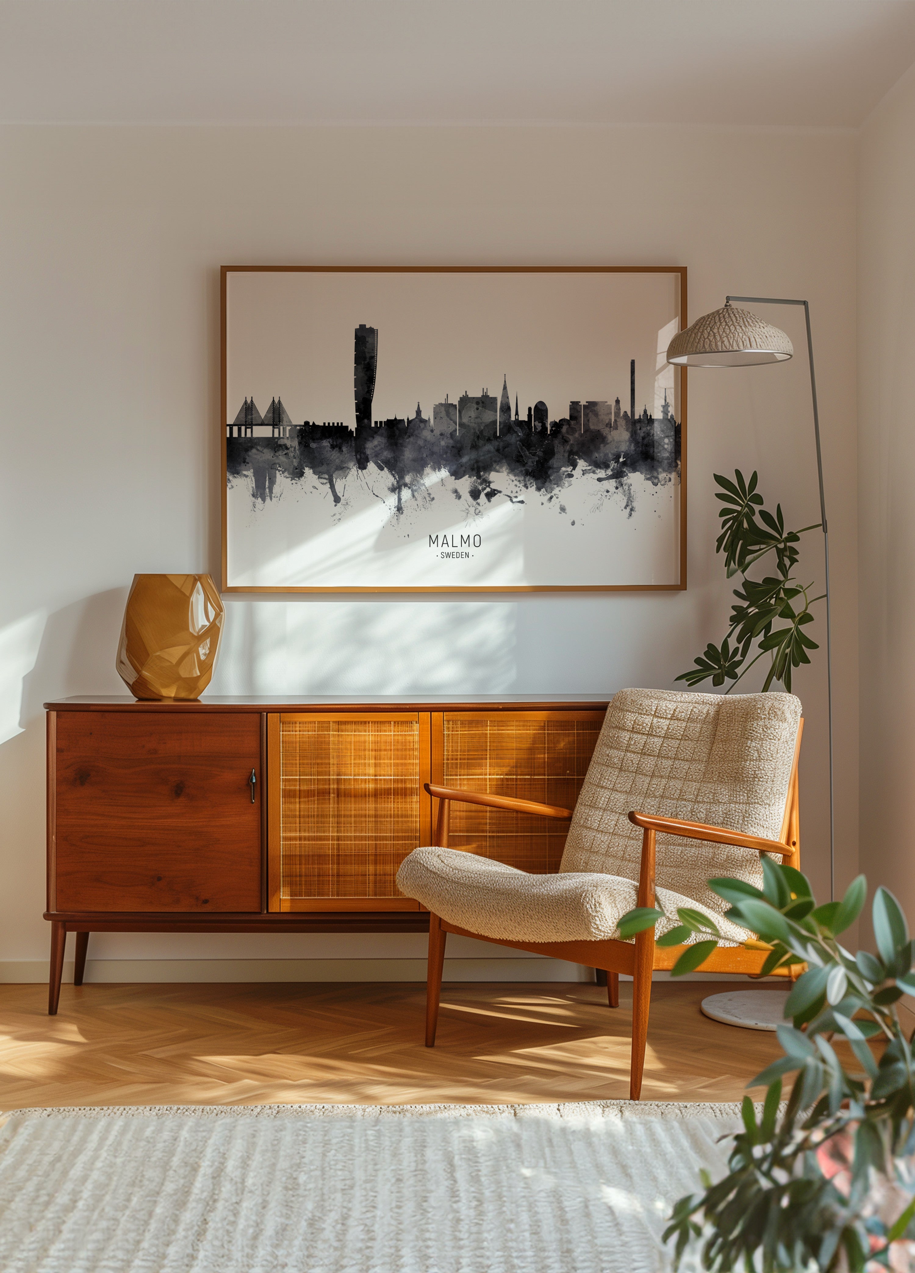 Aquarelle d'horizon de Malmö