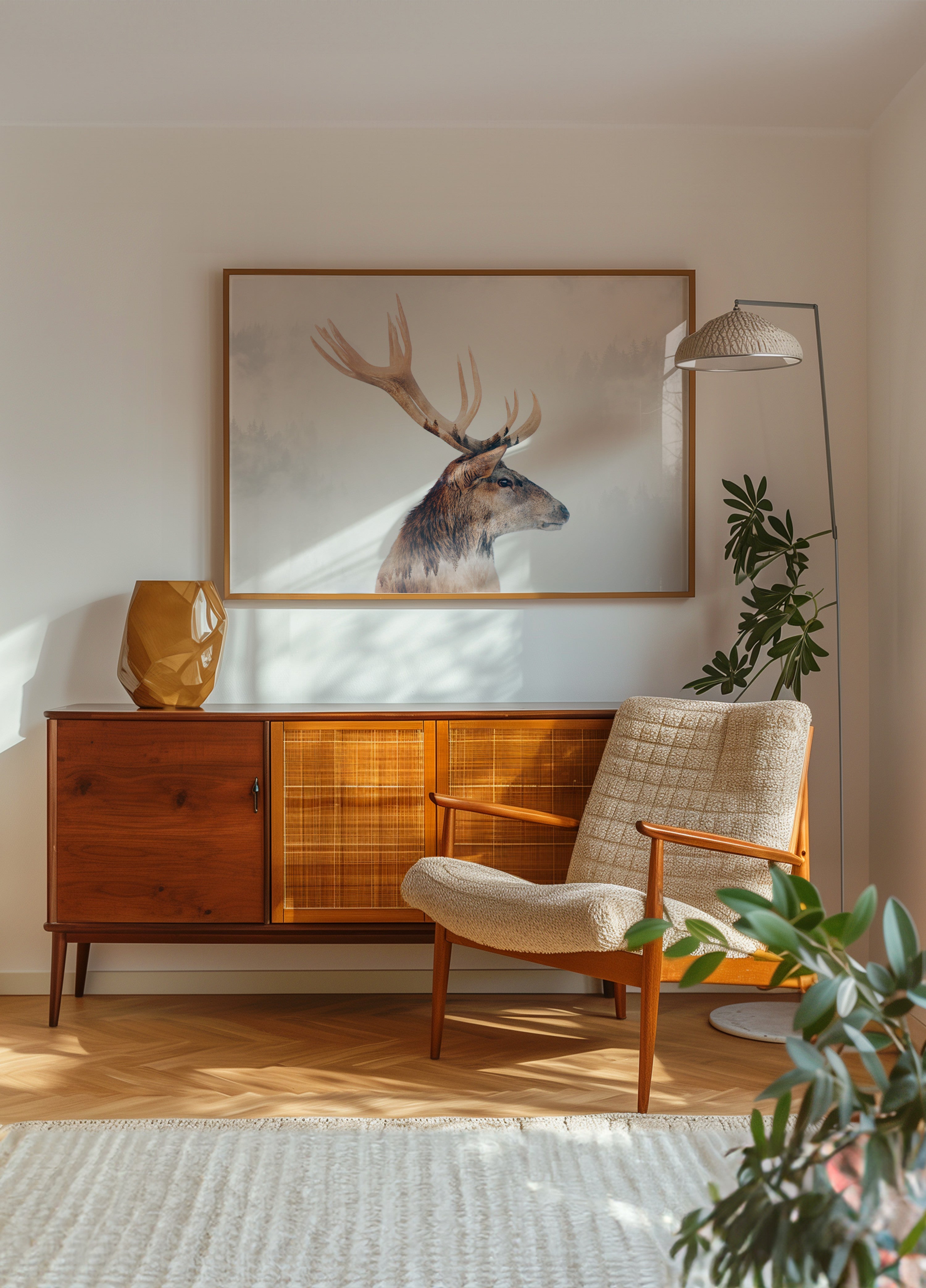 Cerf de la forêt brumeuse