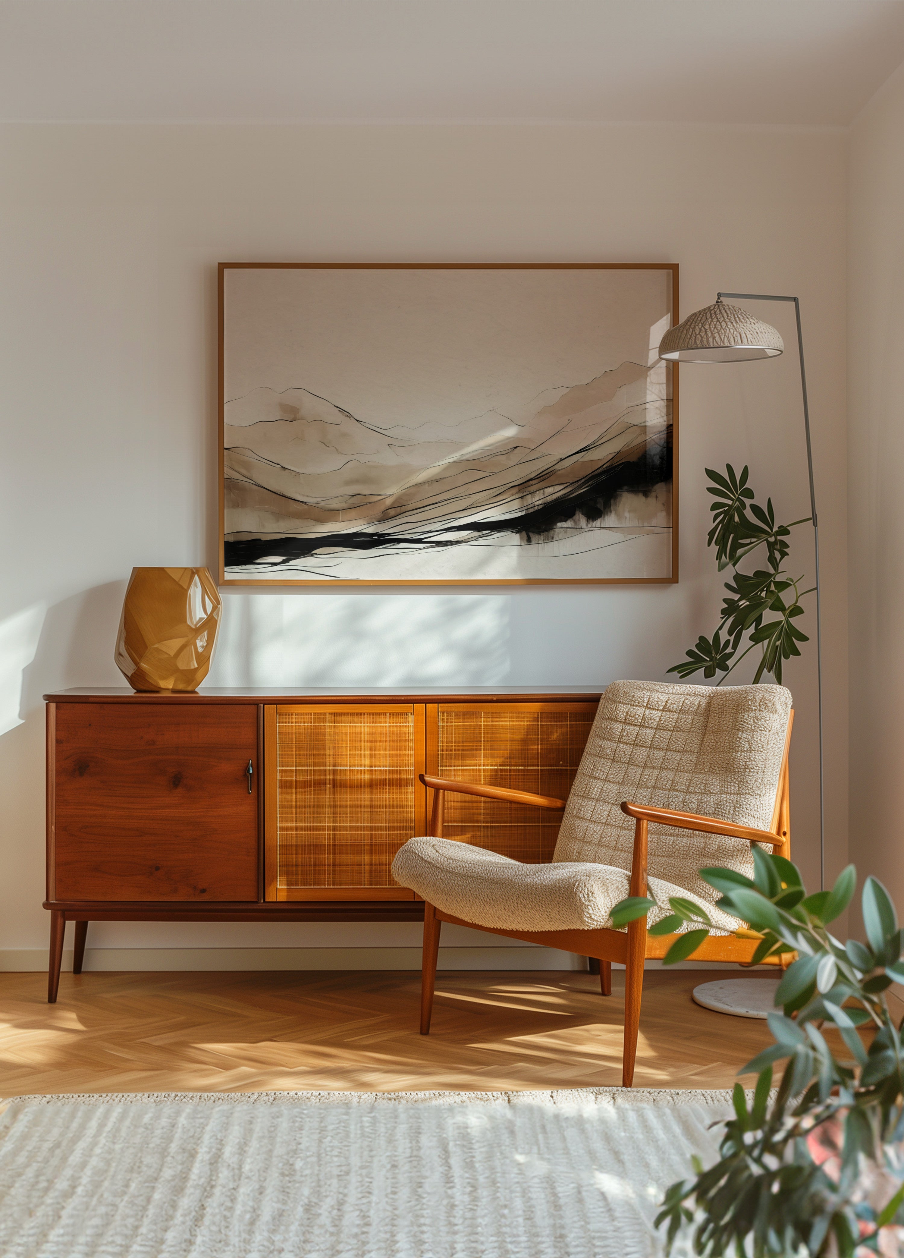 Couches de montagne abstraites