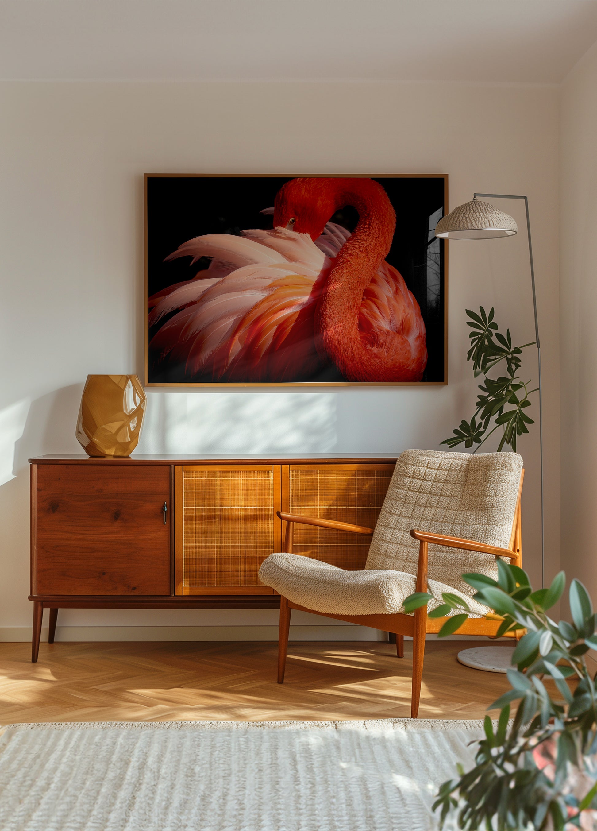 Flamant rose élégant