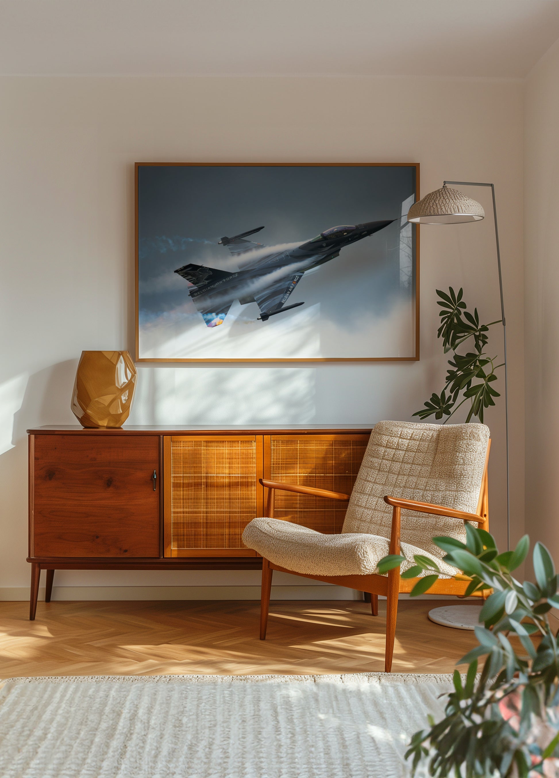 Traînées de vapeur d'avion de chasse