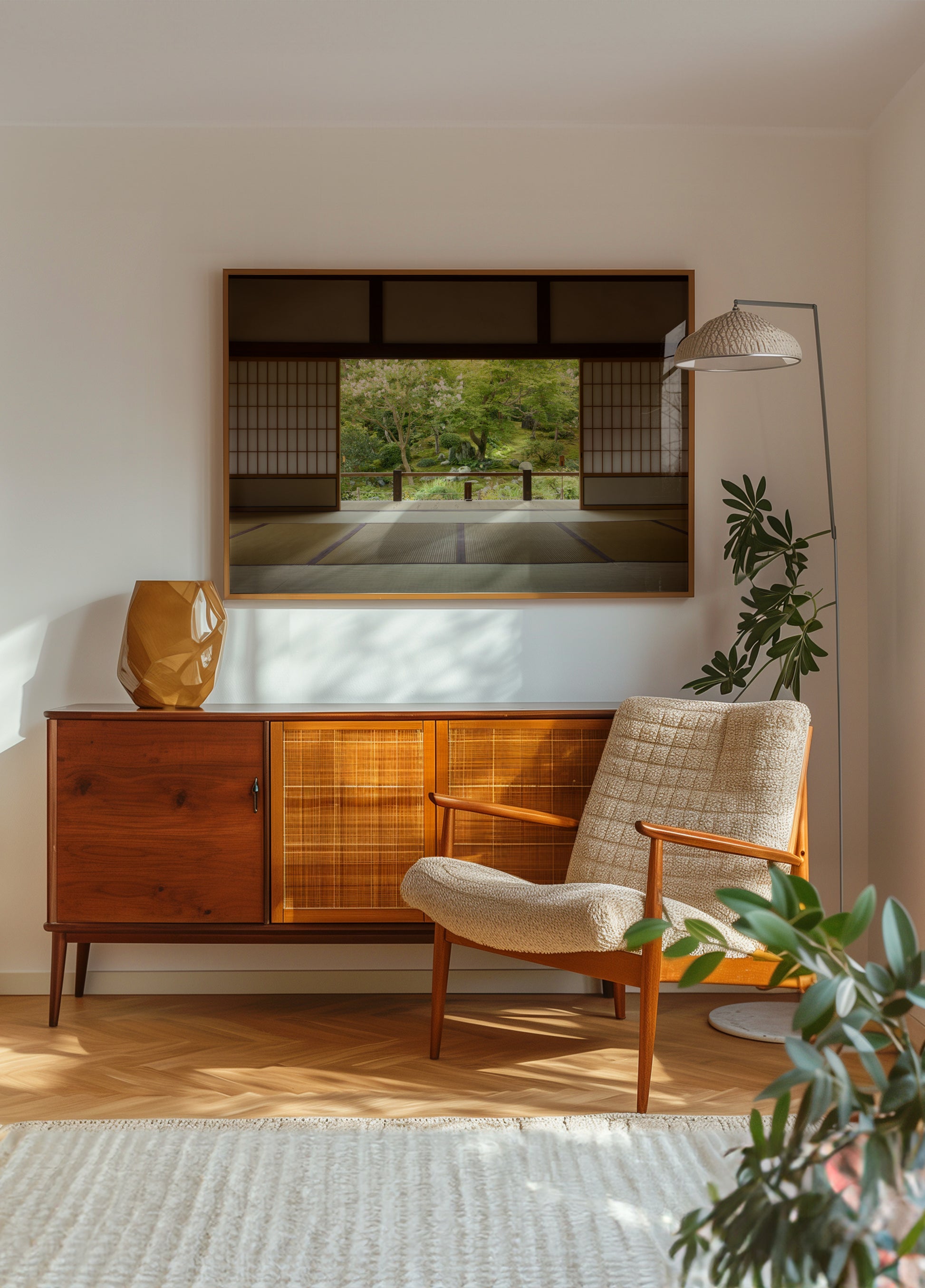 Vue sur le jardin zen