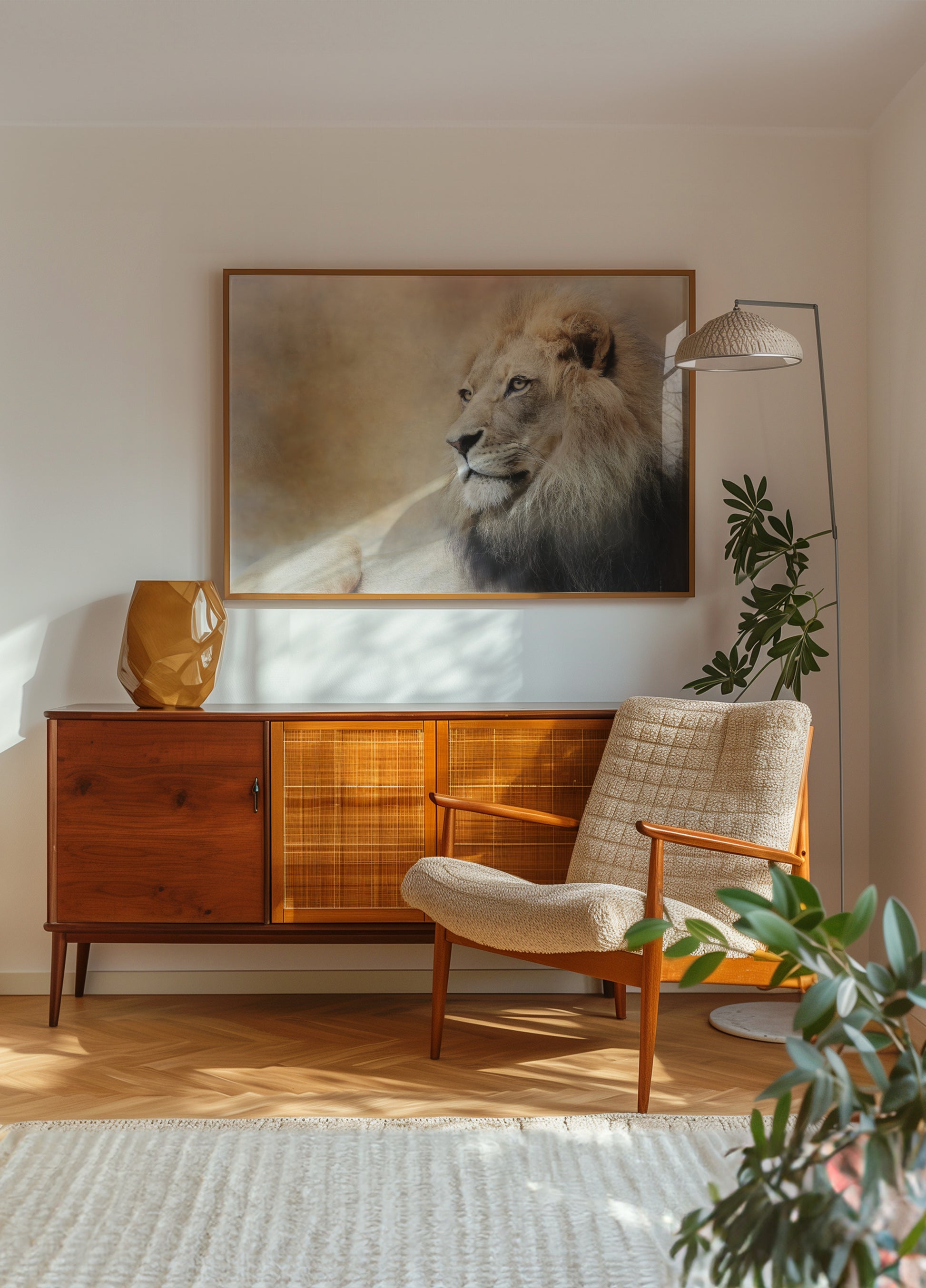 Regard majestueux du lion
