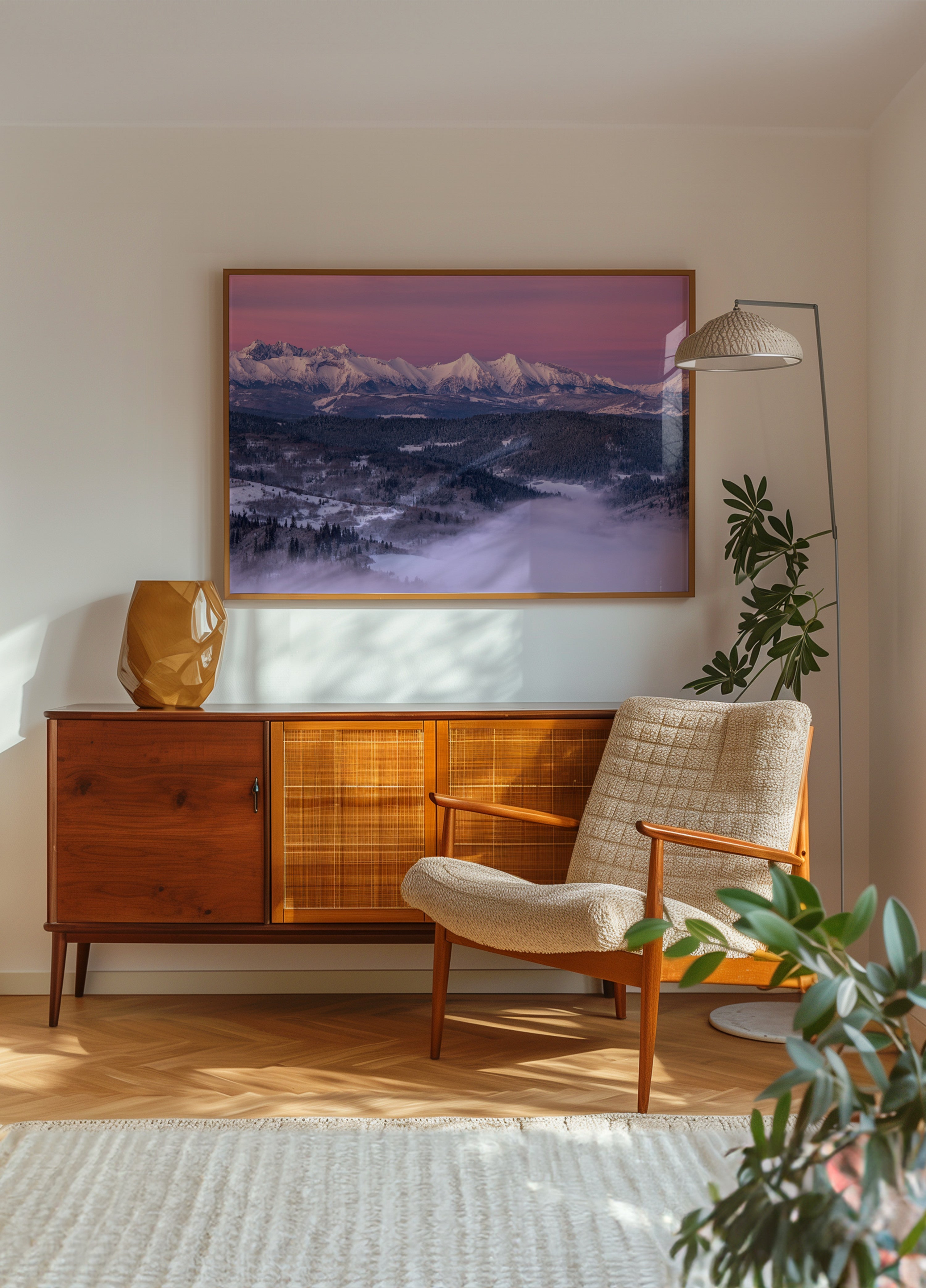 Aube de la montagne pourpre