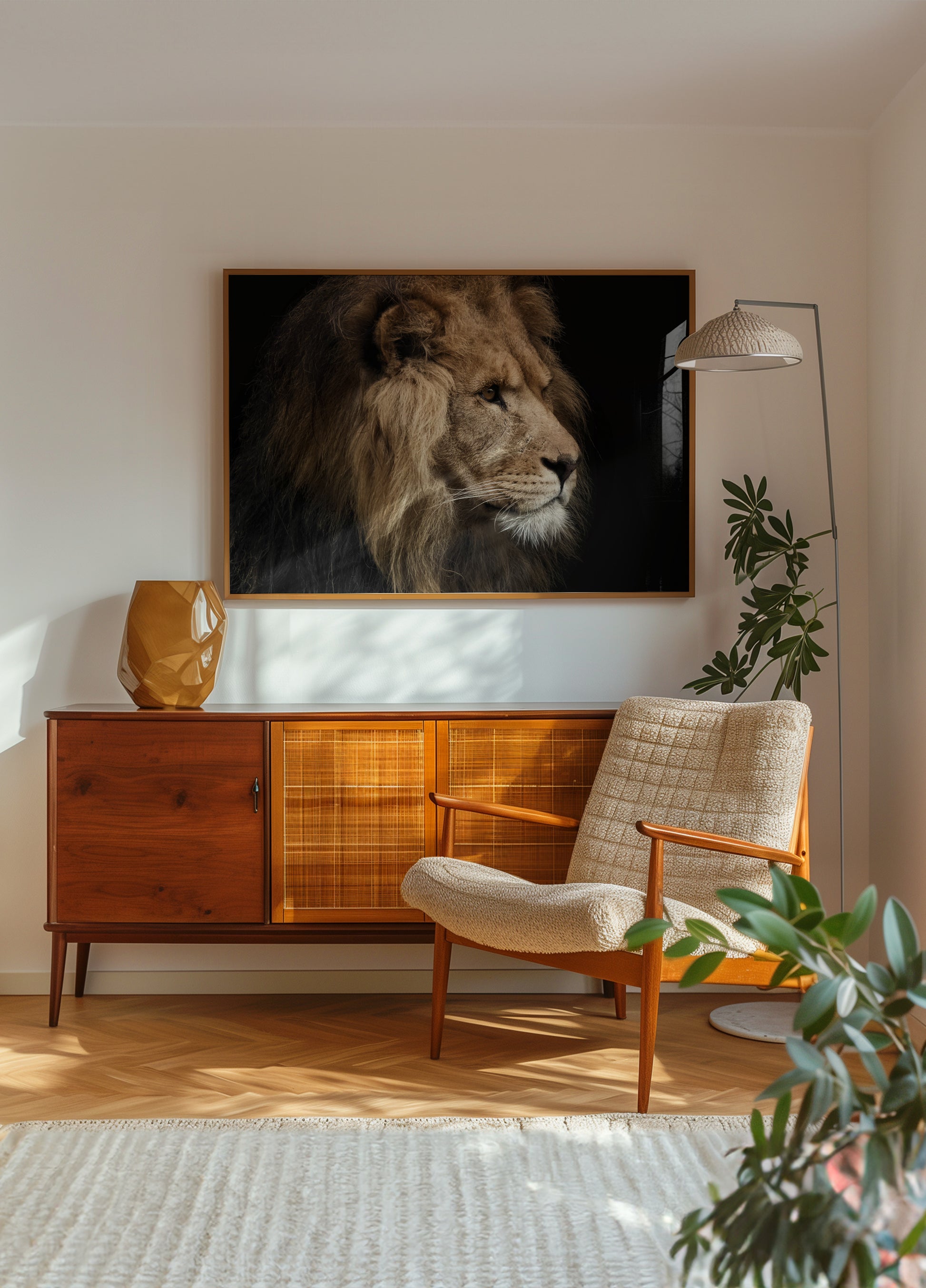 Profil de Lion majestueux