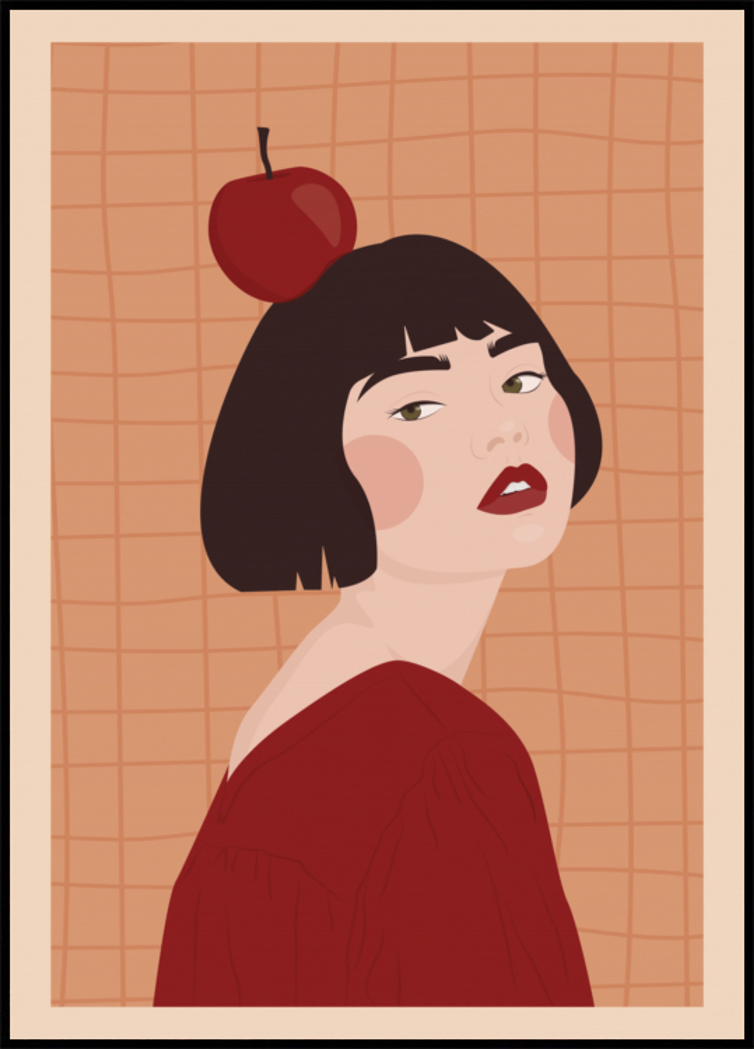 Femme confiante avec Apple