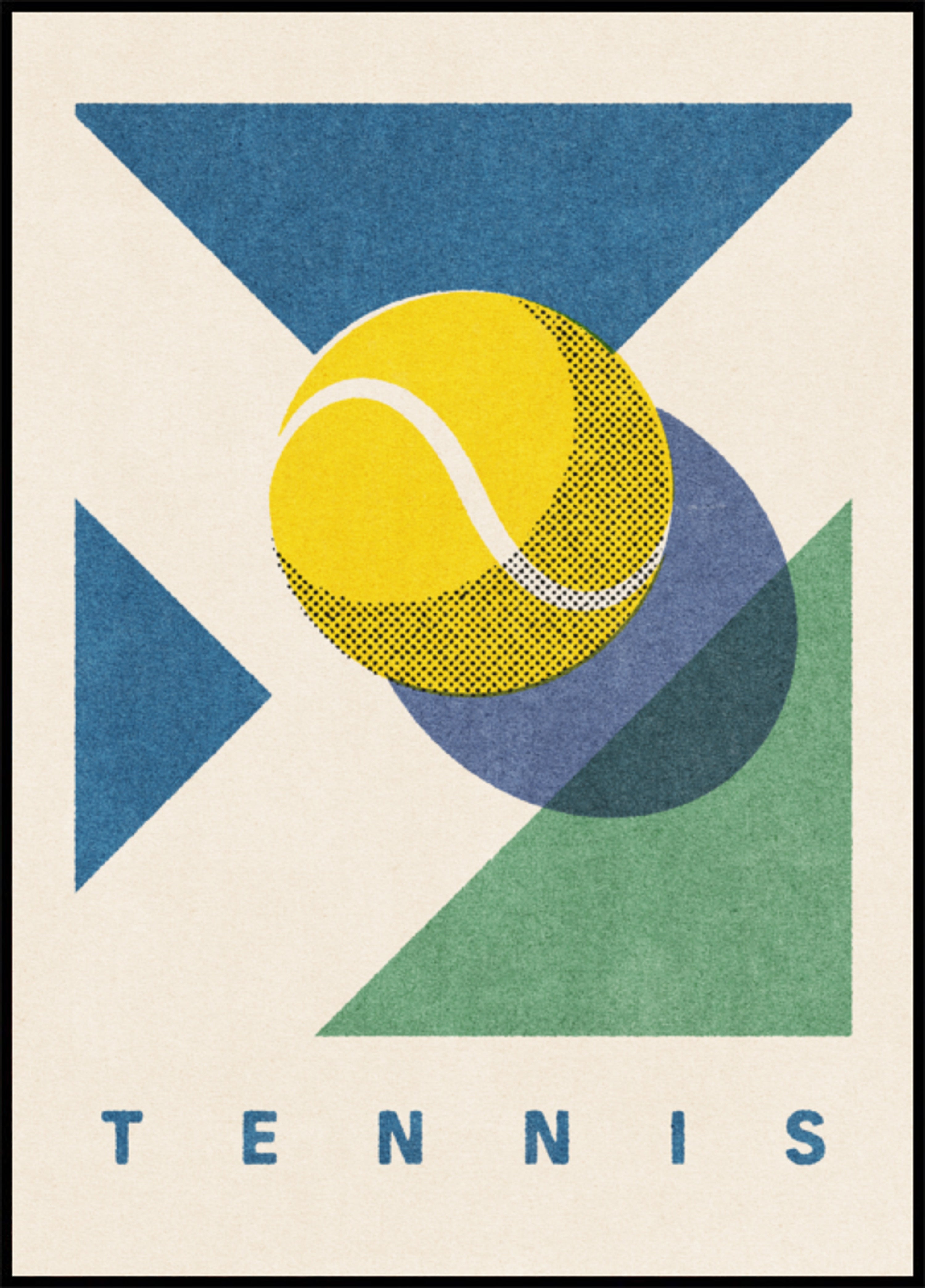 Balle de tennis géométrique
