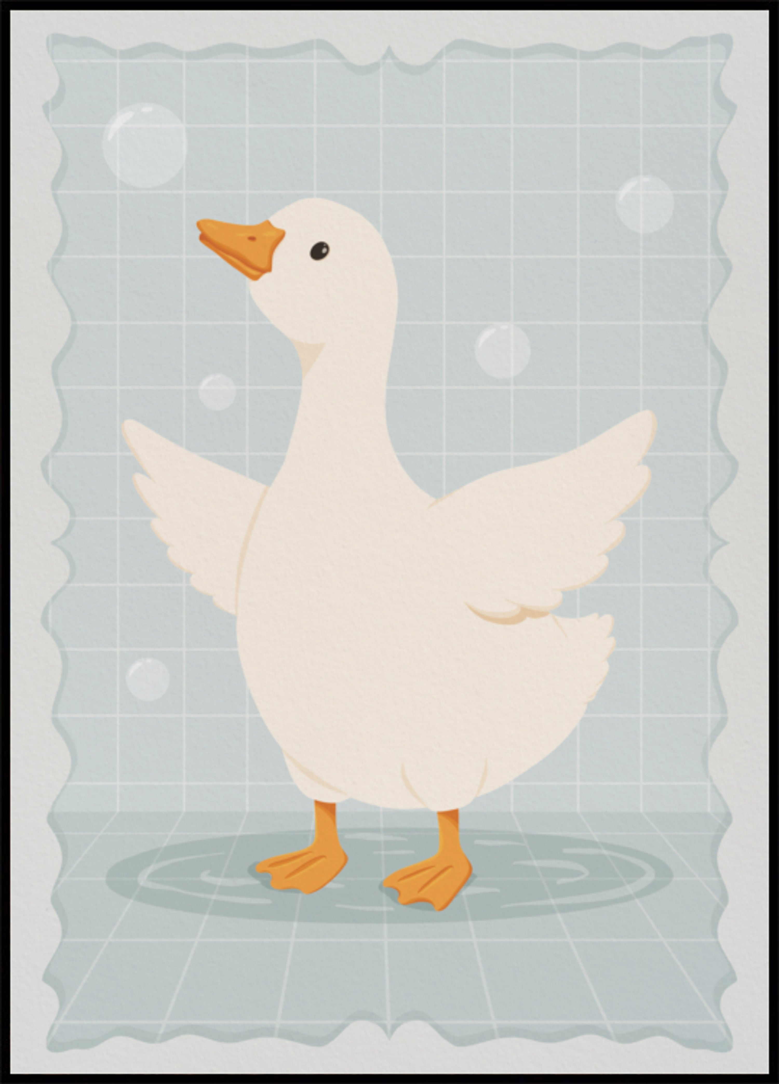 Oie mignonne pour le bain