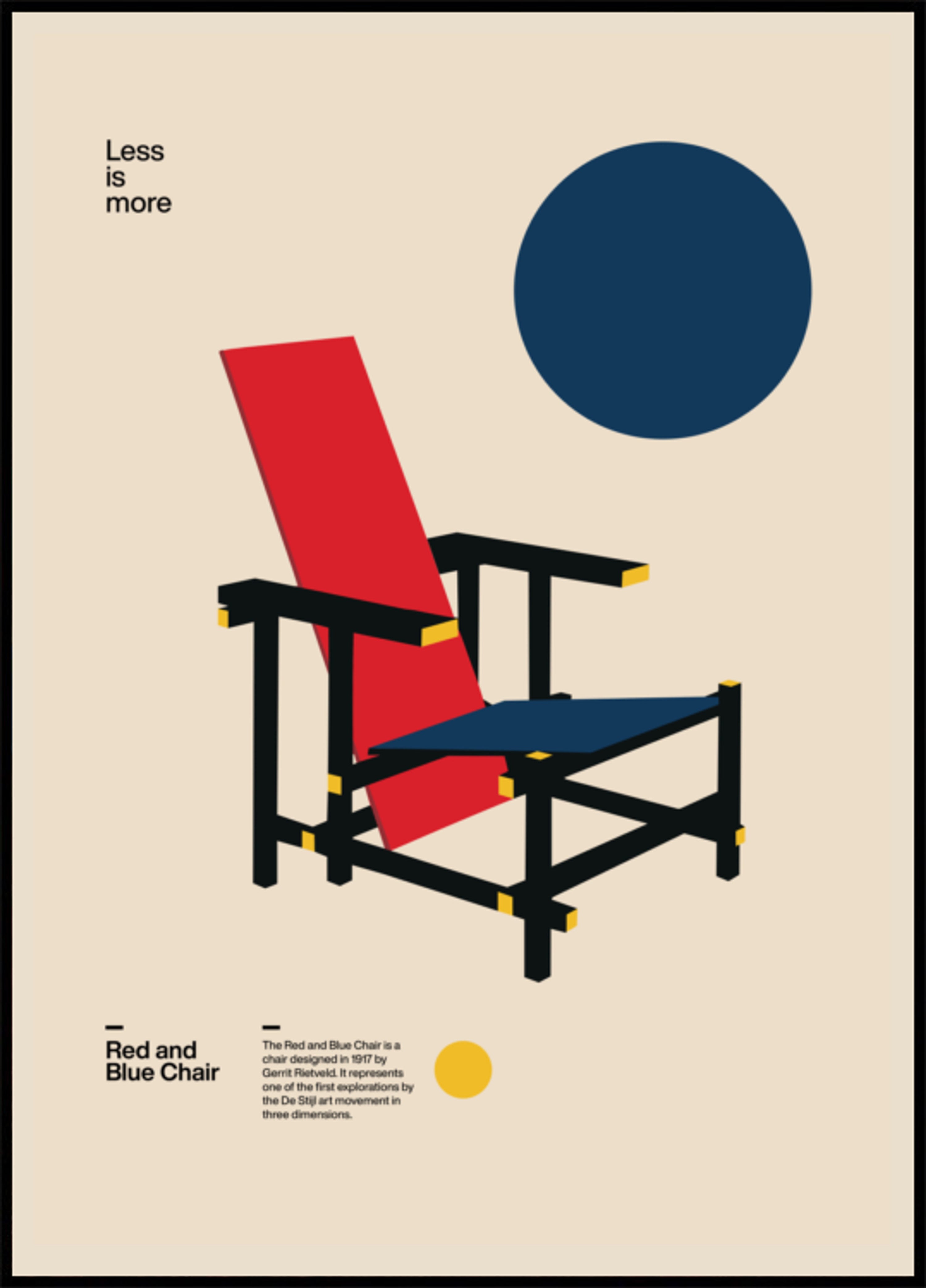 Chaise rouge et bleue