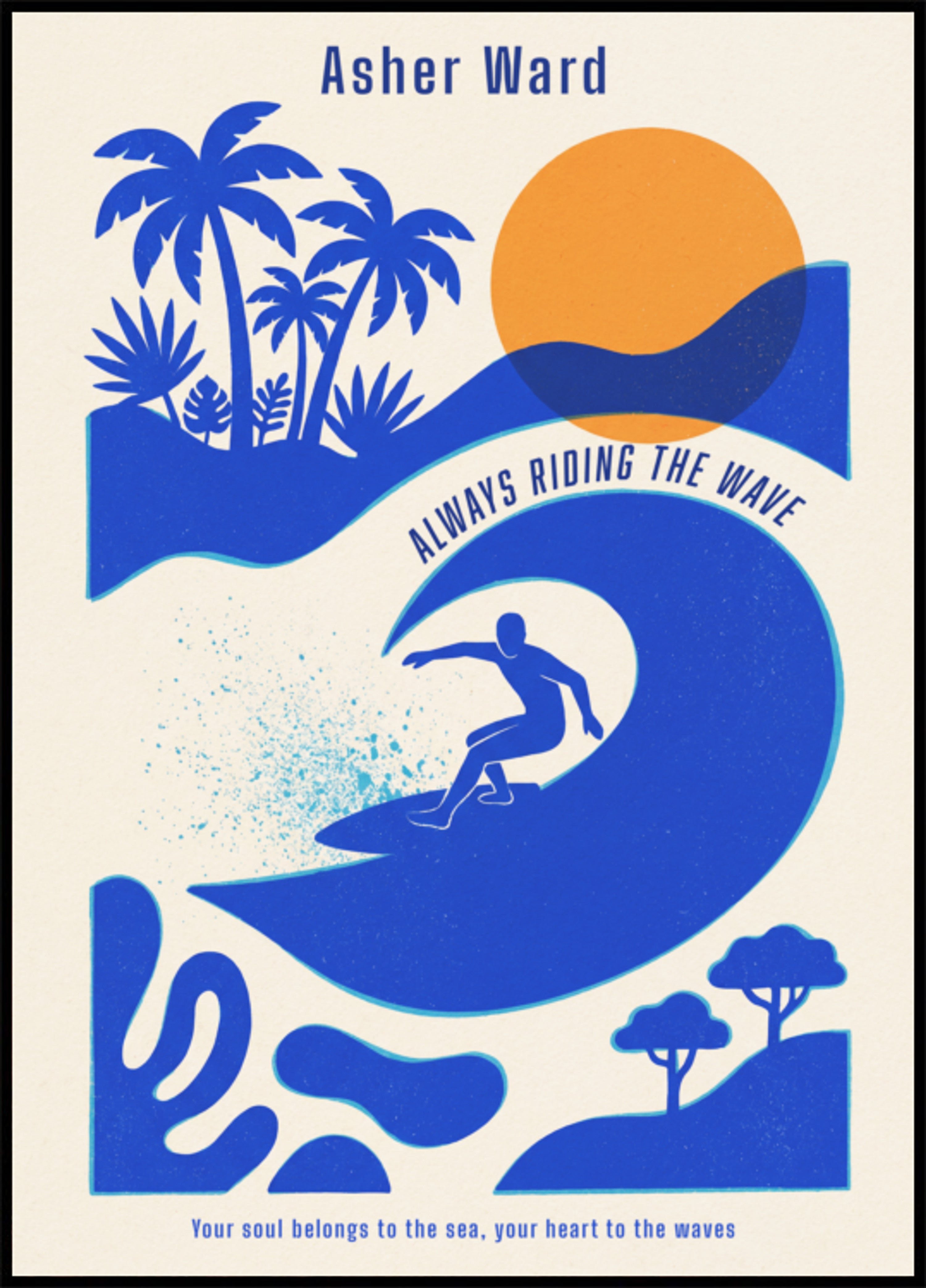 Vague de surf impersonnelle aux vibrations tropicales