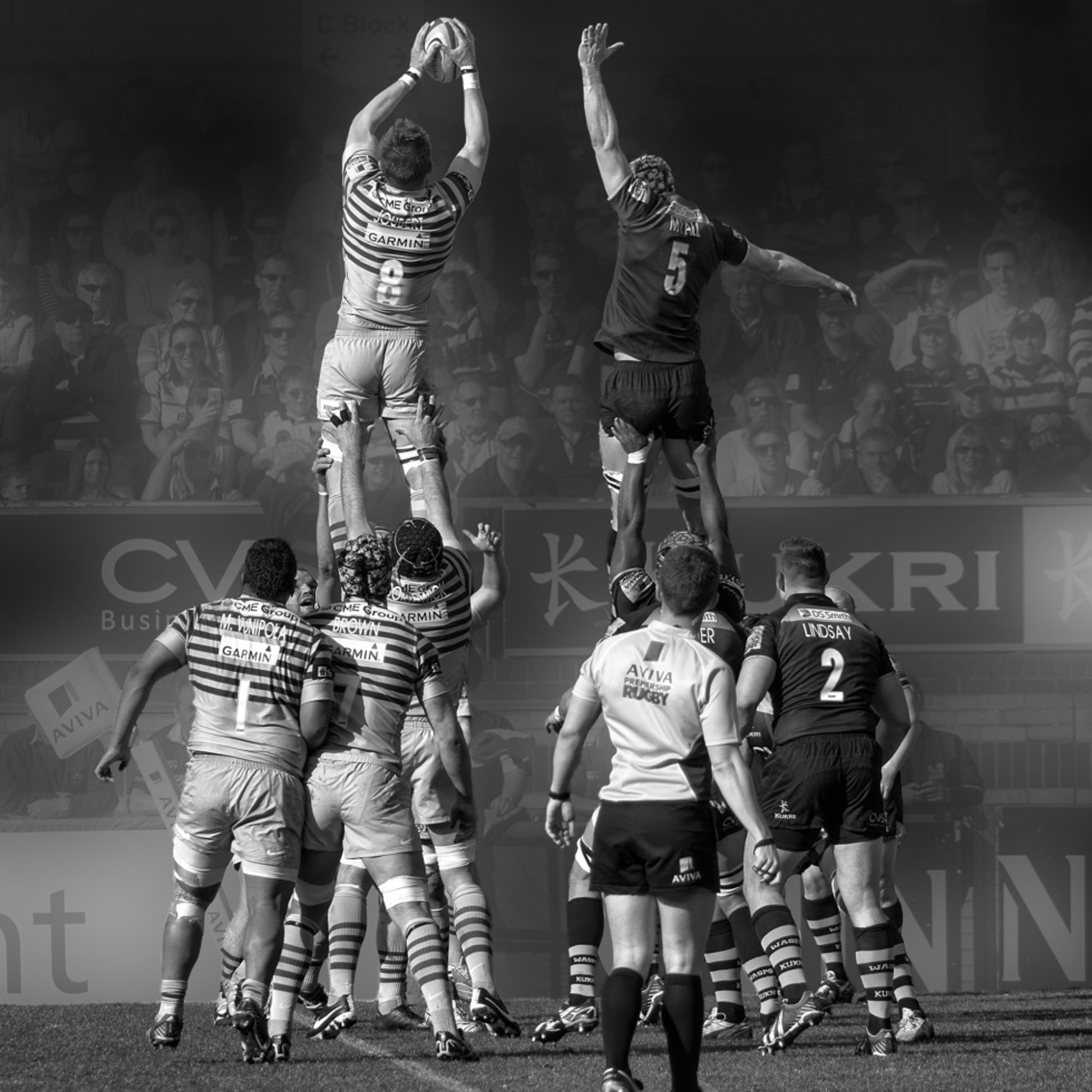 Action d'alignement de rugby