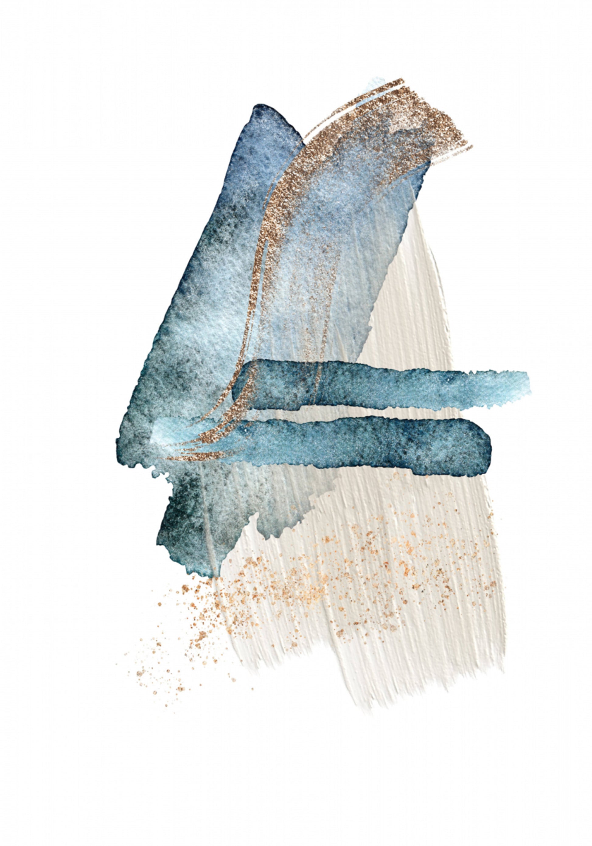 Traits modernes d'or bleu