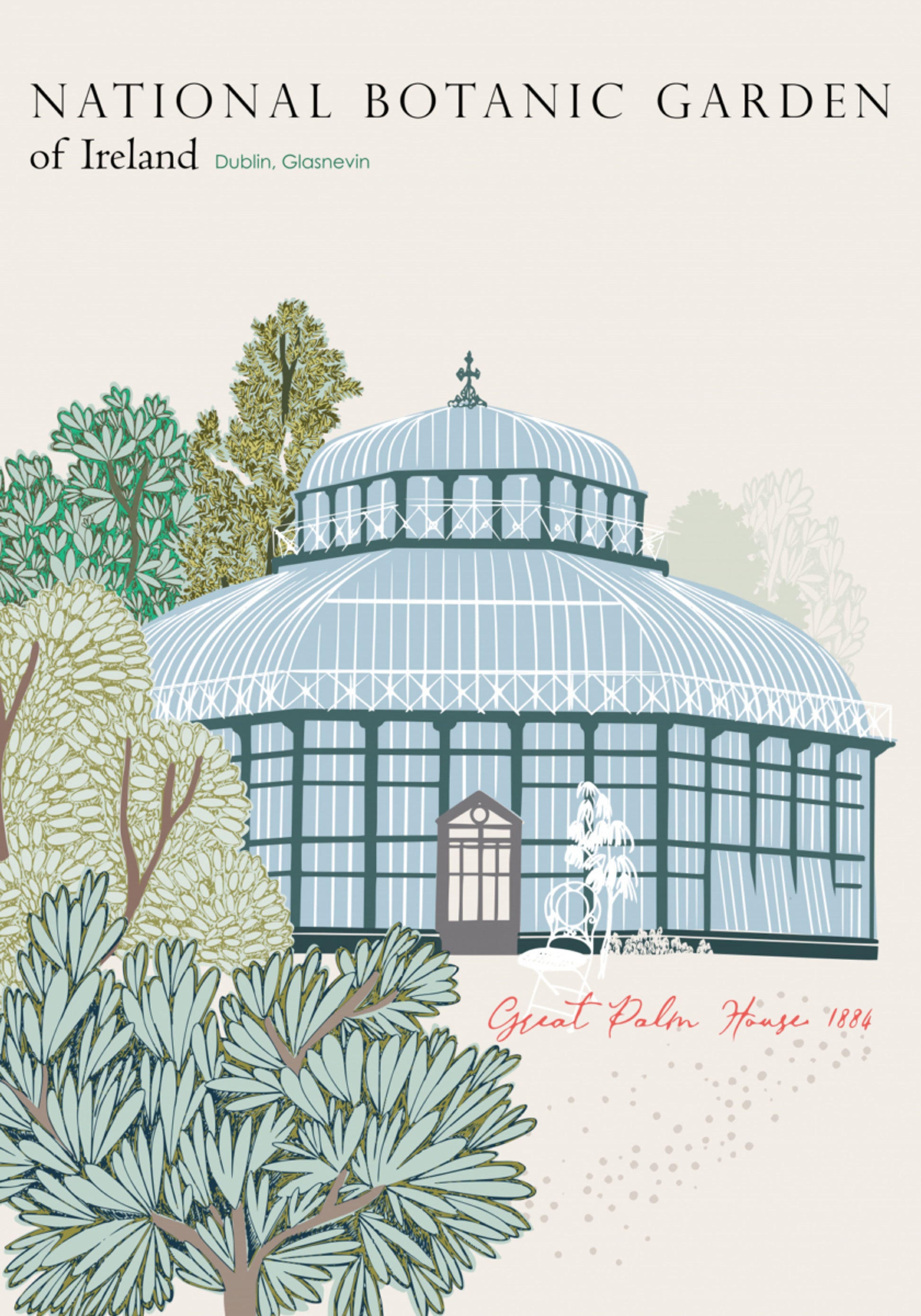Grand jardin de palmiers