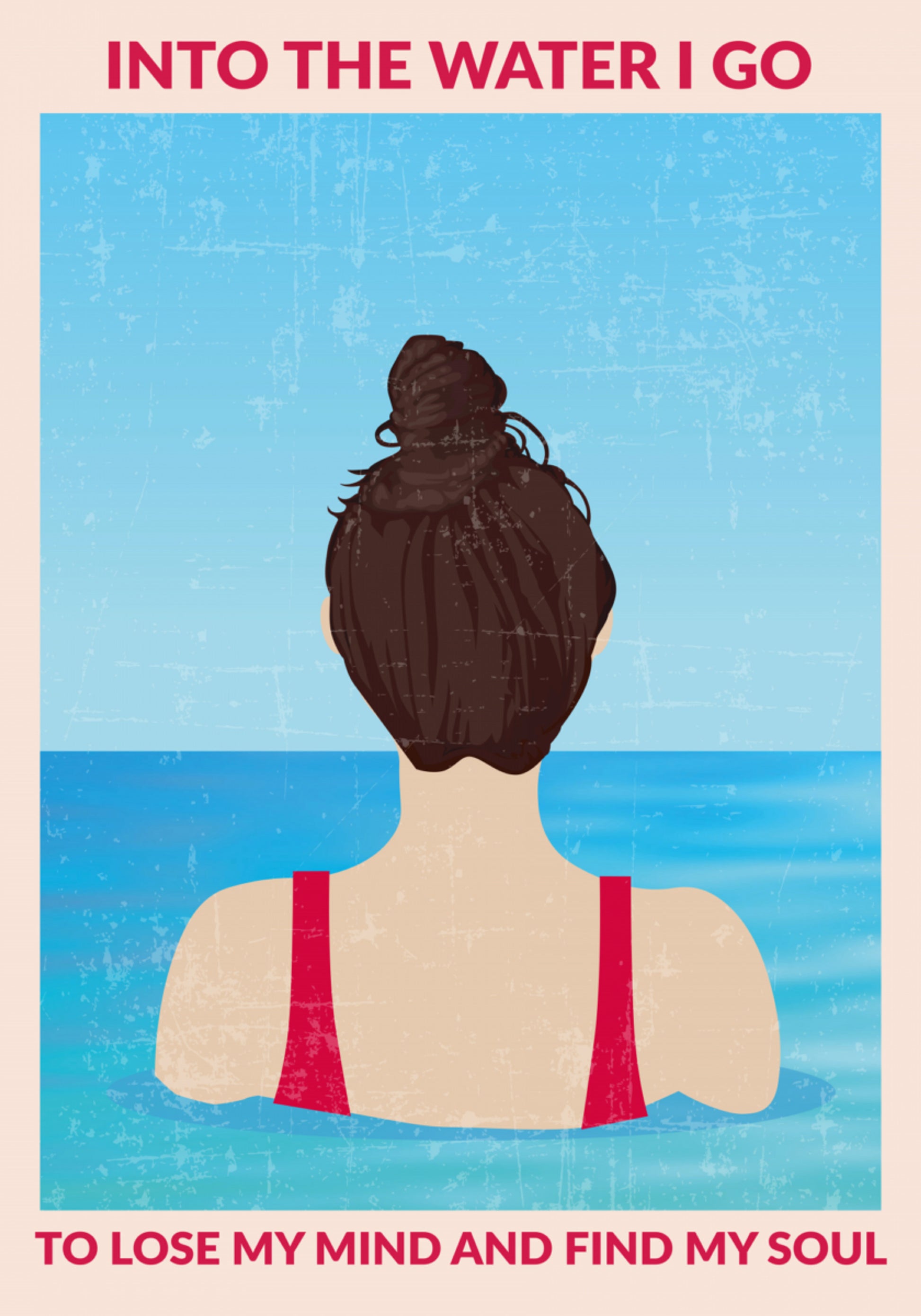 Natation de recherche d'âme