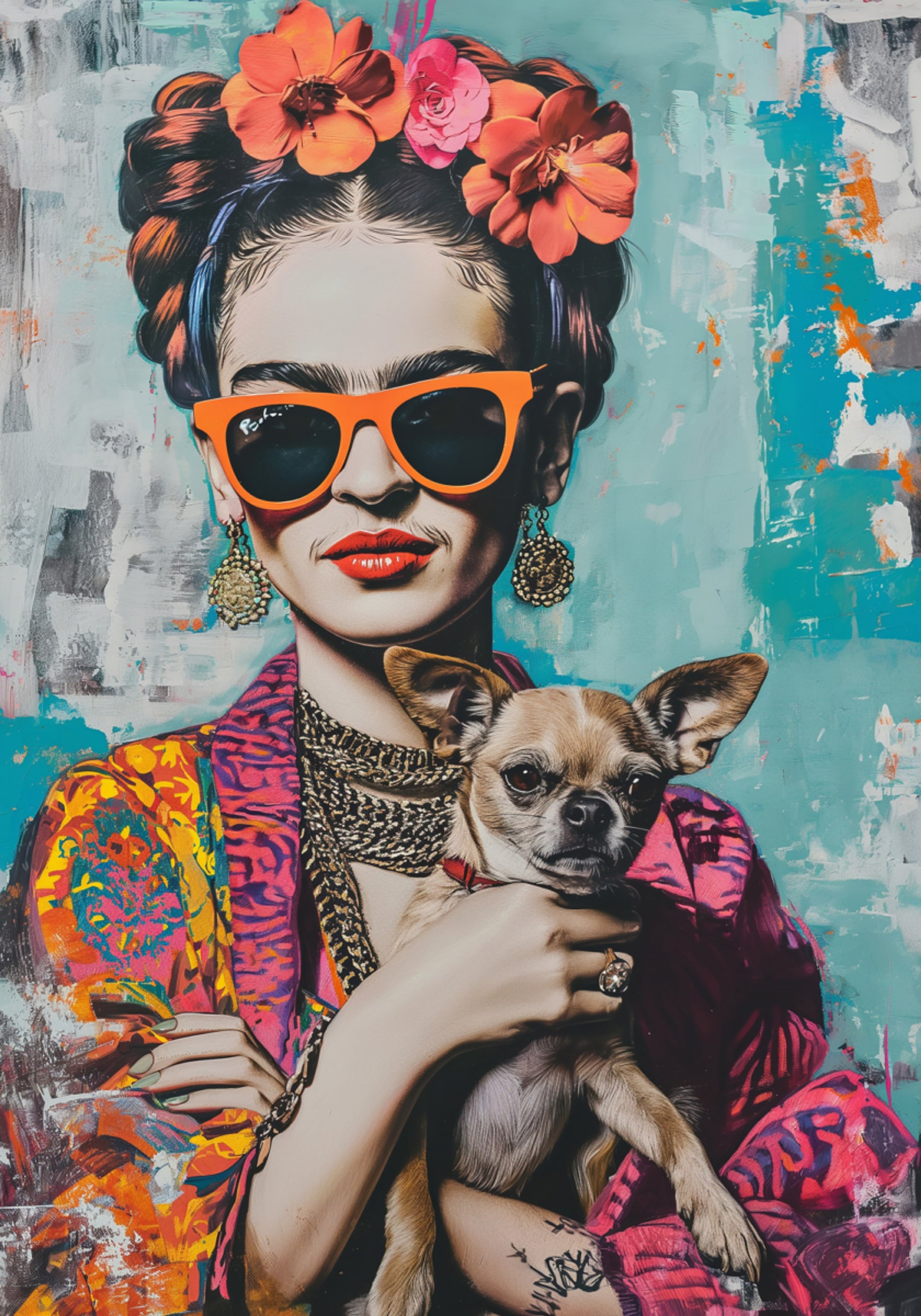Portrait coloré Chihuahua