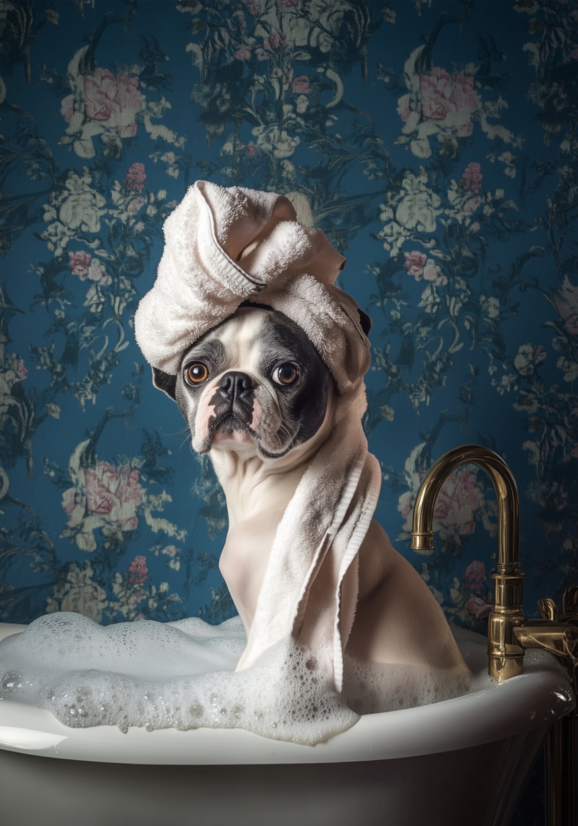 Bain pour chien choyé