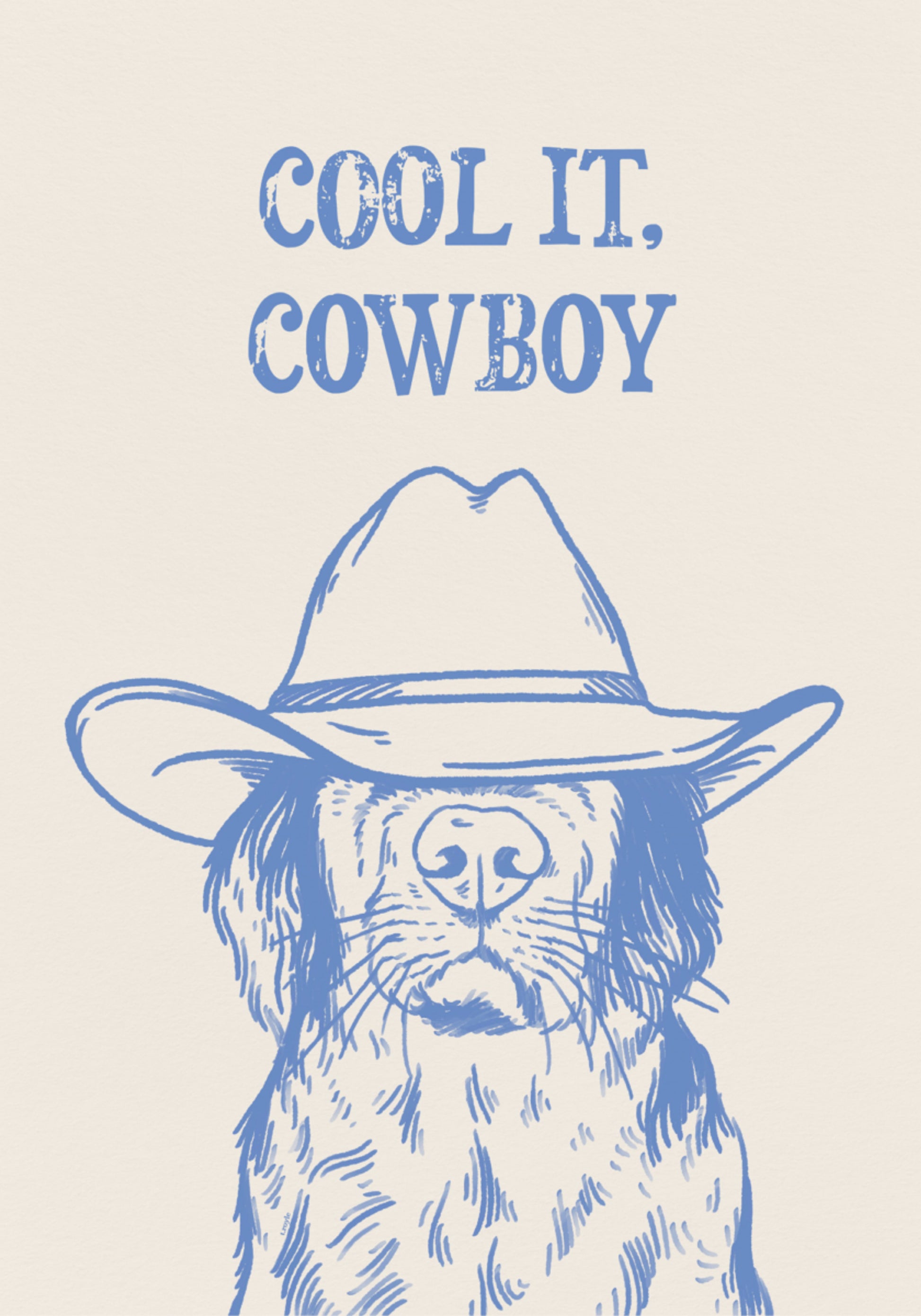 Refroidissez-le chien de cowboy