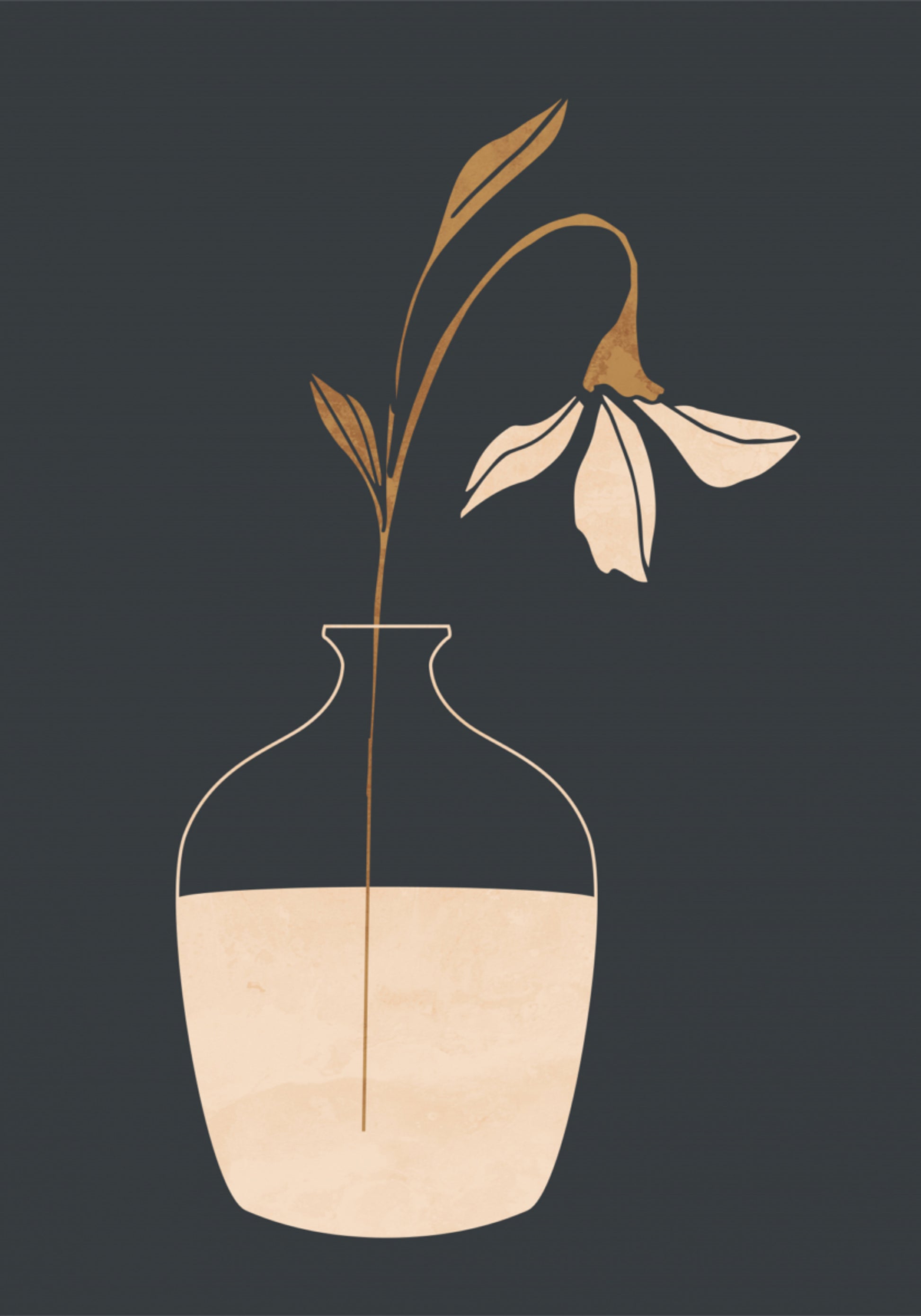 Vase botanique gracieux