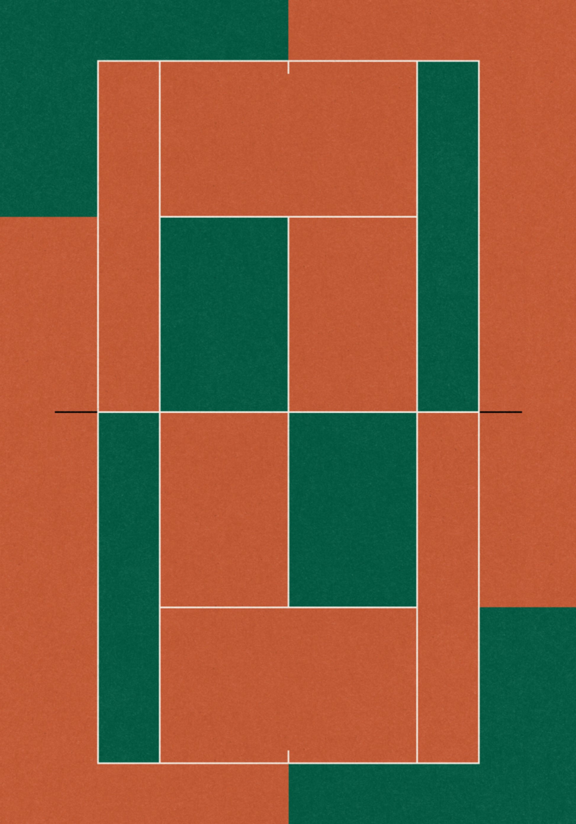 Court de tennis géométrique