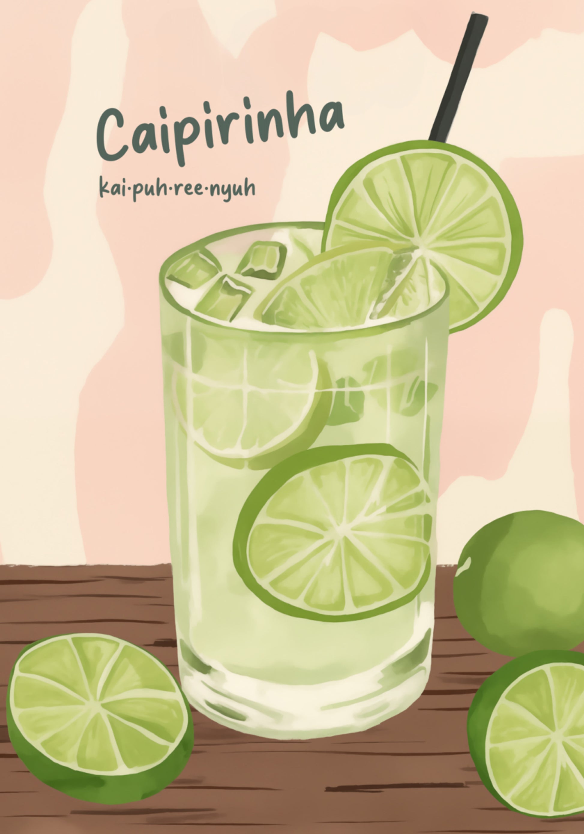 Caipirinha rafraîchissante au citron vert