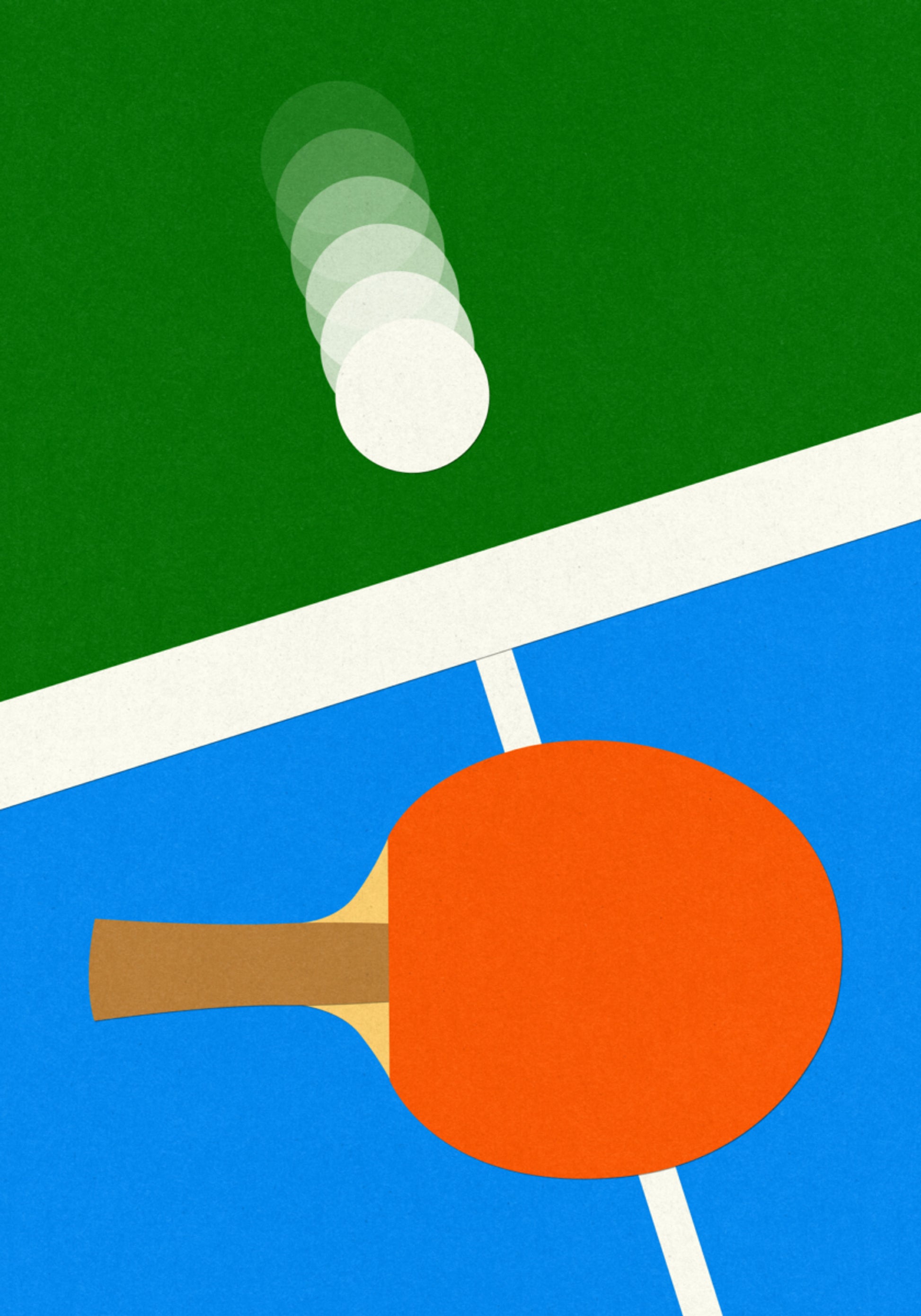 Action de tennis de table