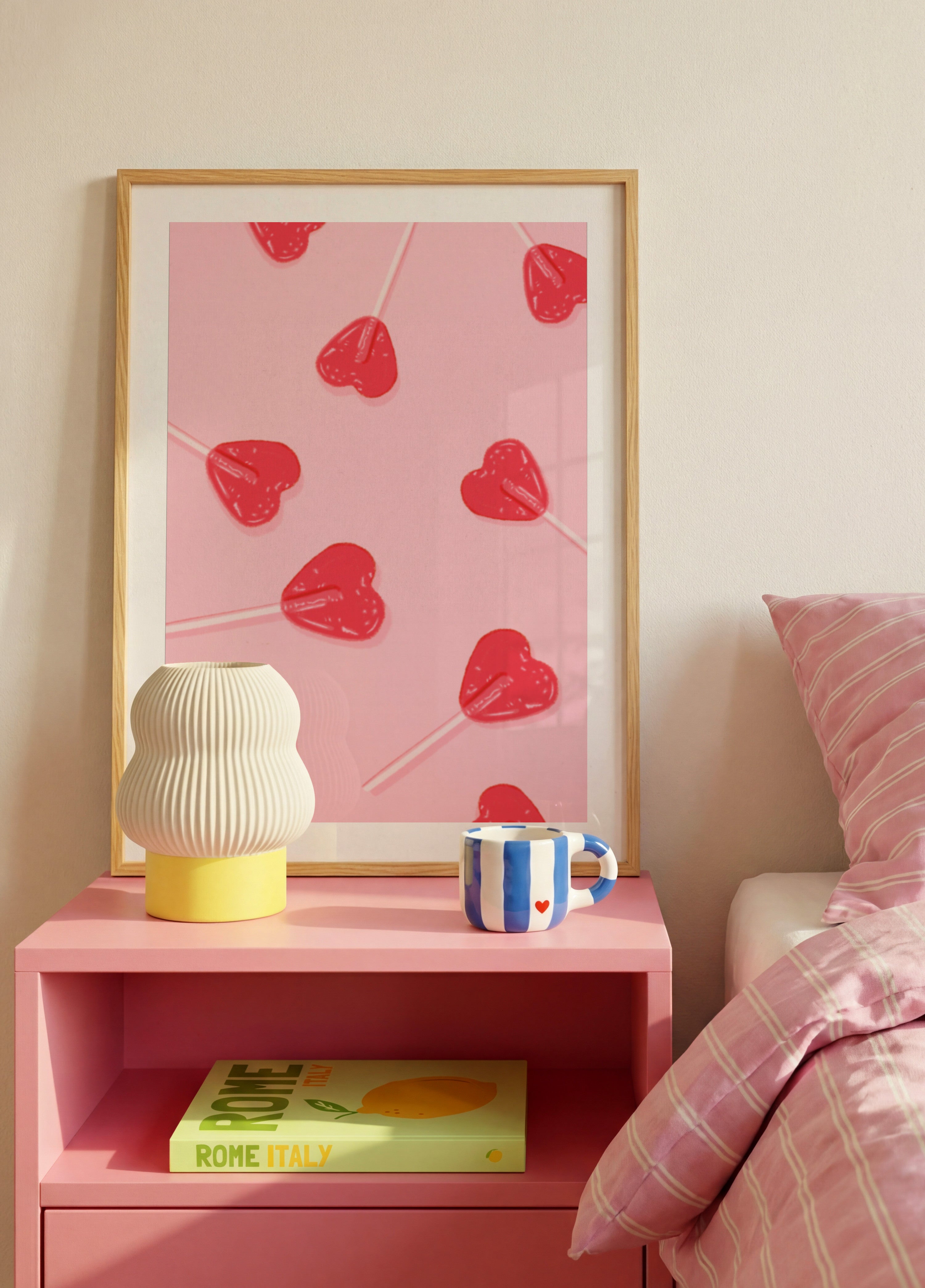 Sucettes Coeur Rose