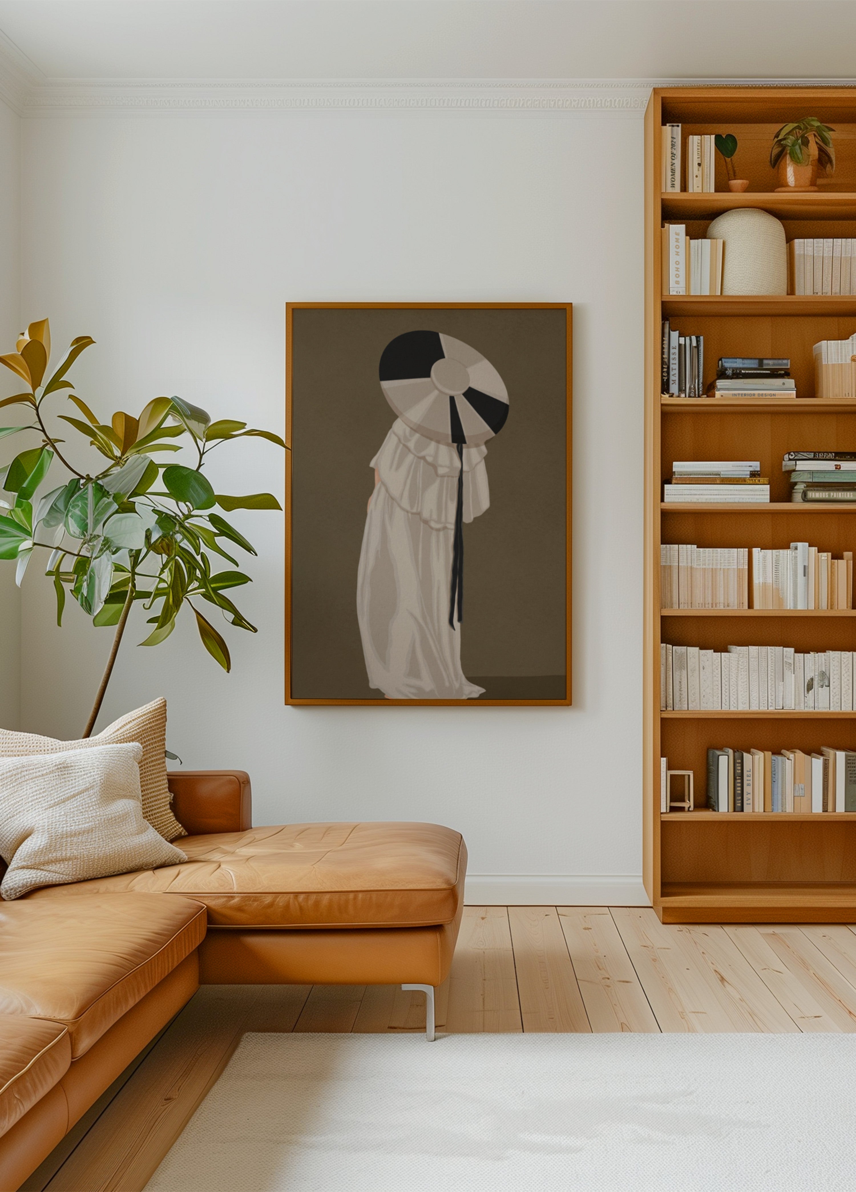 Femme au chapeau élégant