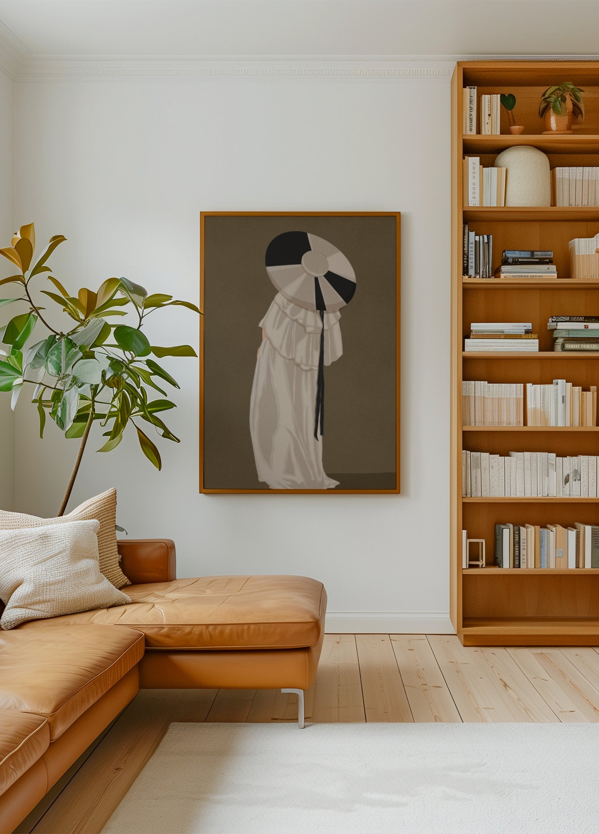 Femme au chapeau élégant