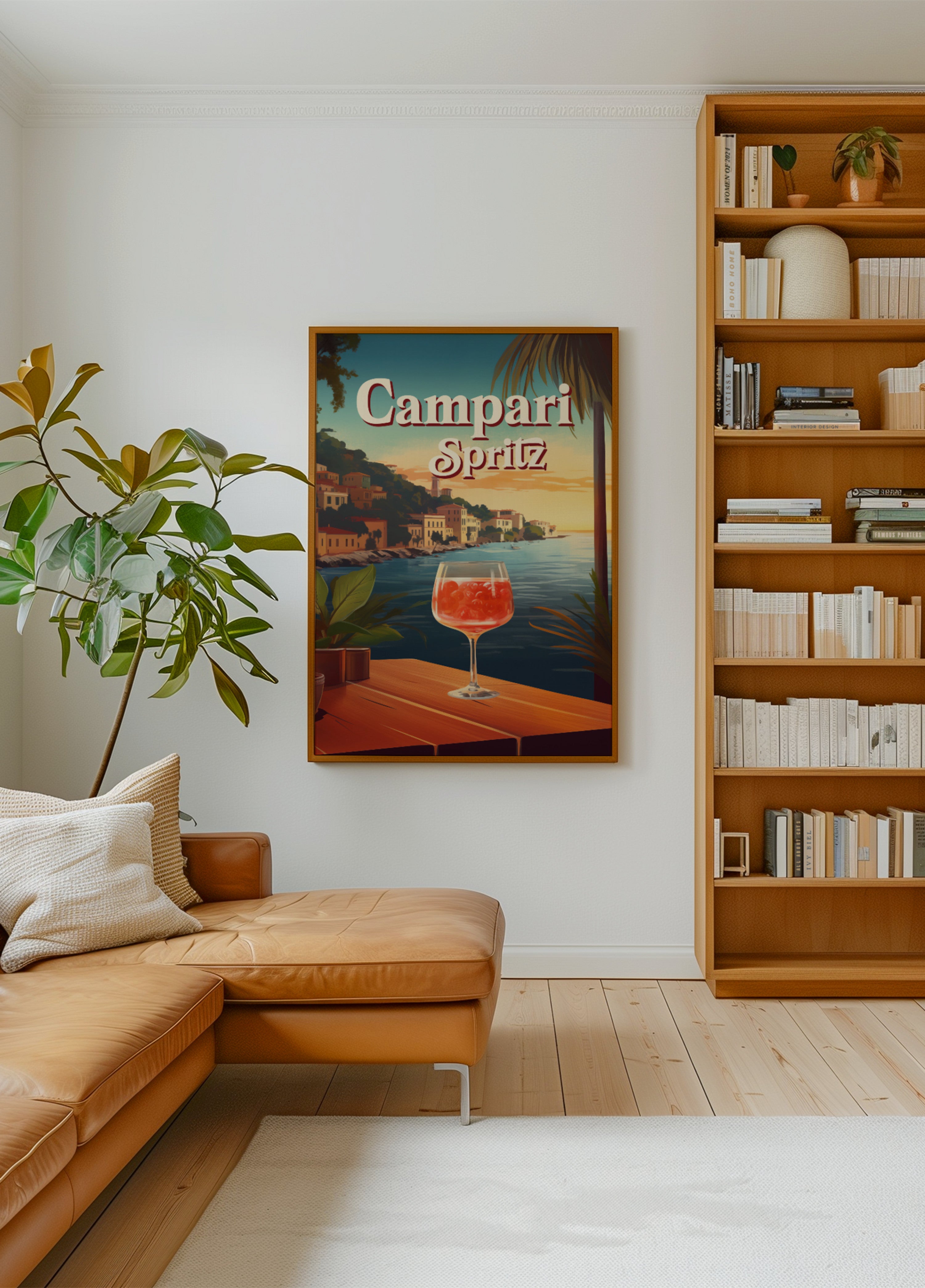 Campari Spritz Coucher De Soleil En Bord De Mer