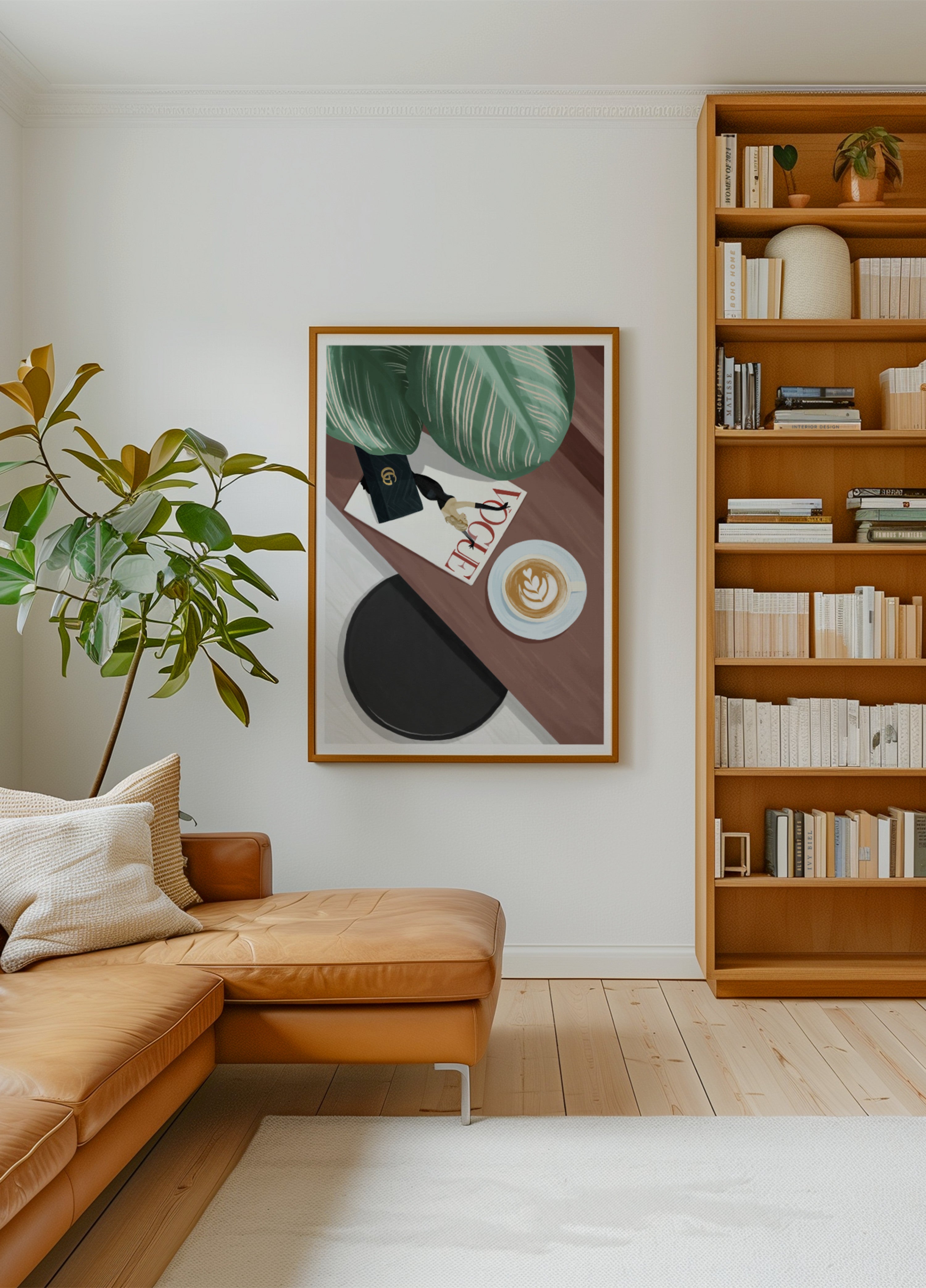 Flatlay de café élégant