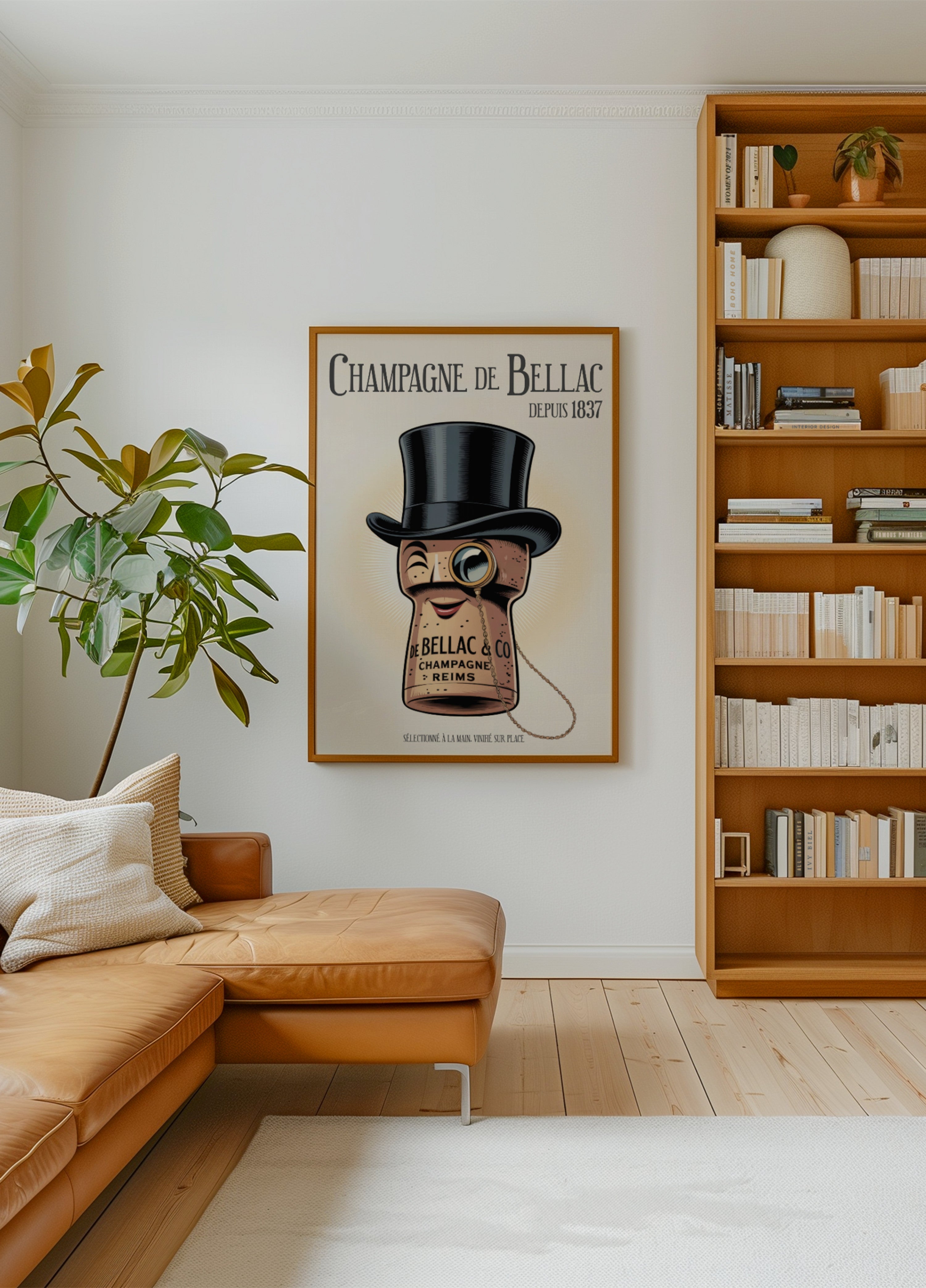 Caractère élégant de bouchon de champagne