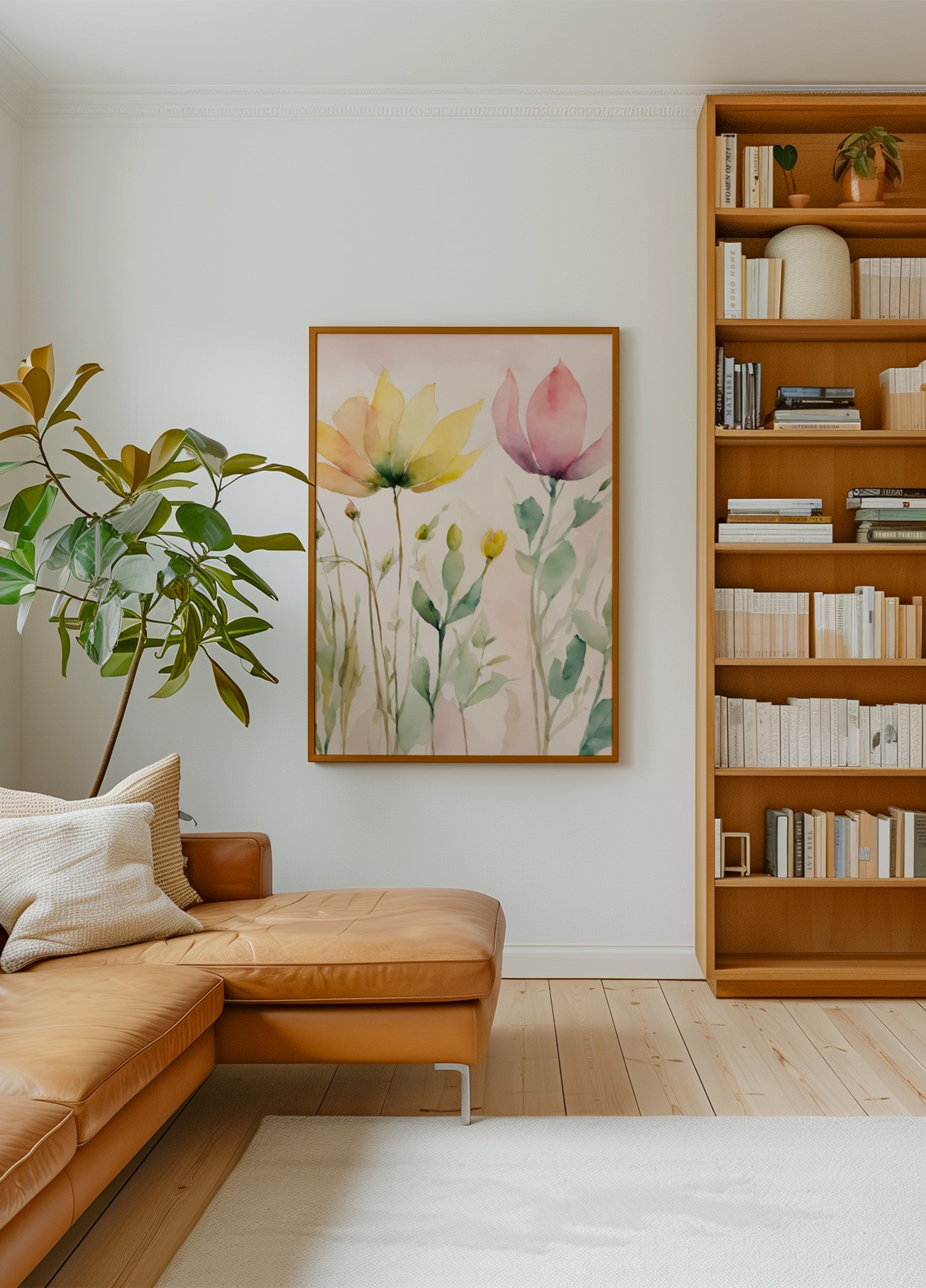 Fleurs aquarelles douces
