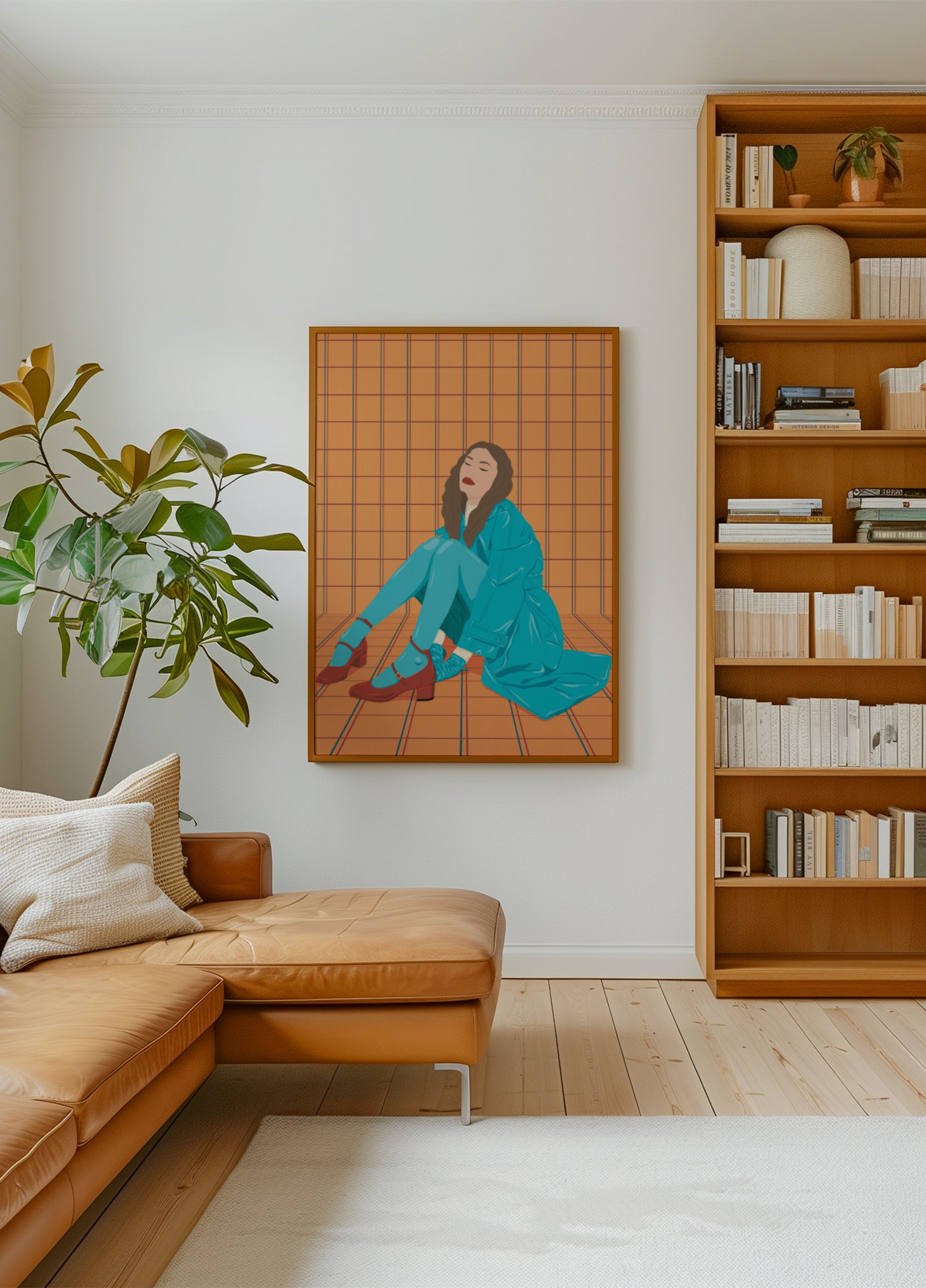 Femme élégante en bleu sarcelle