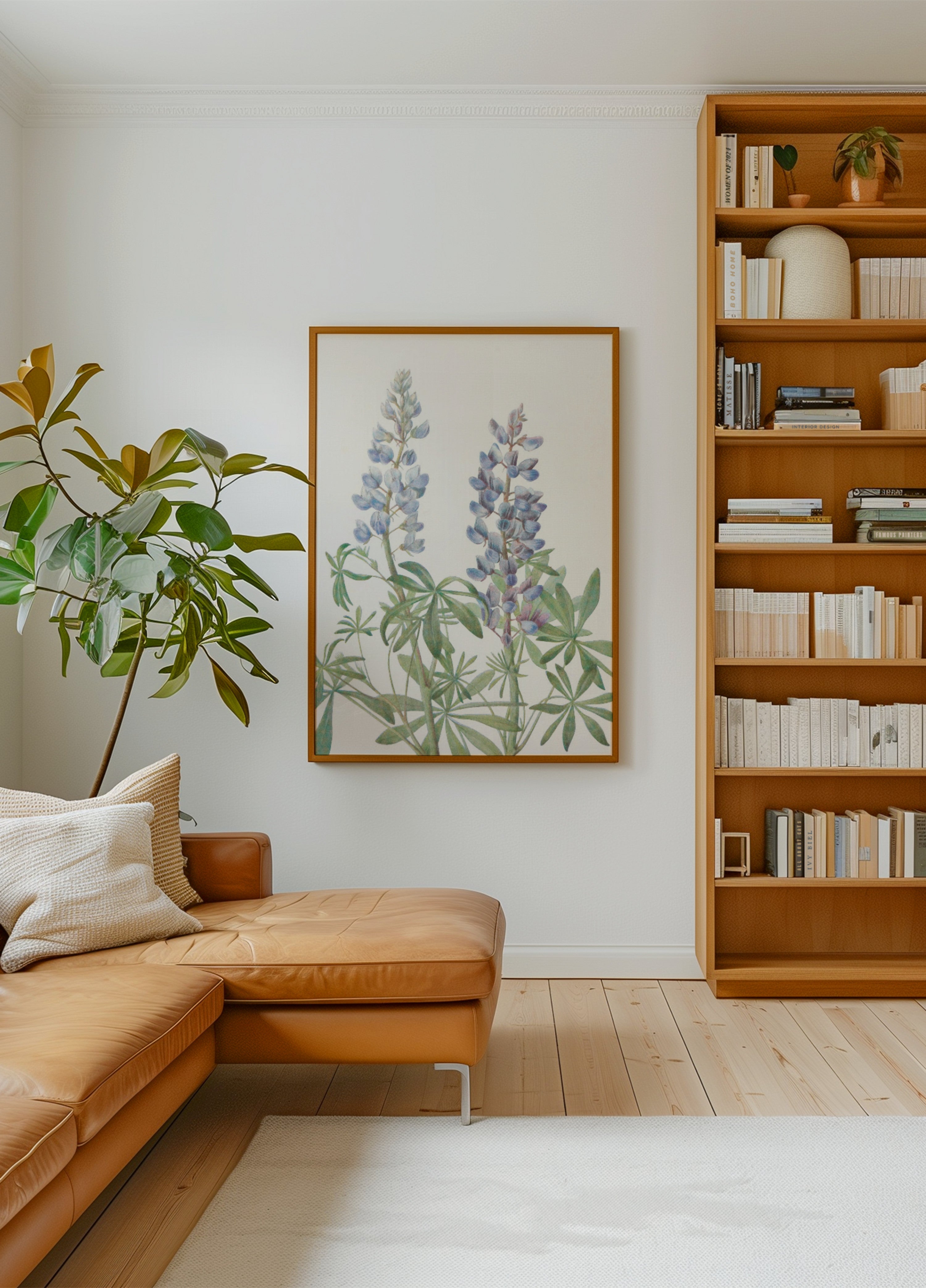Cadran solaire Lupin provenant de fleurs sauvages d'Amérique du Nord (1925) par Mary Vaux Walcott