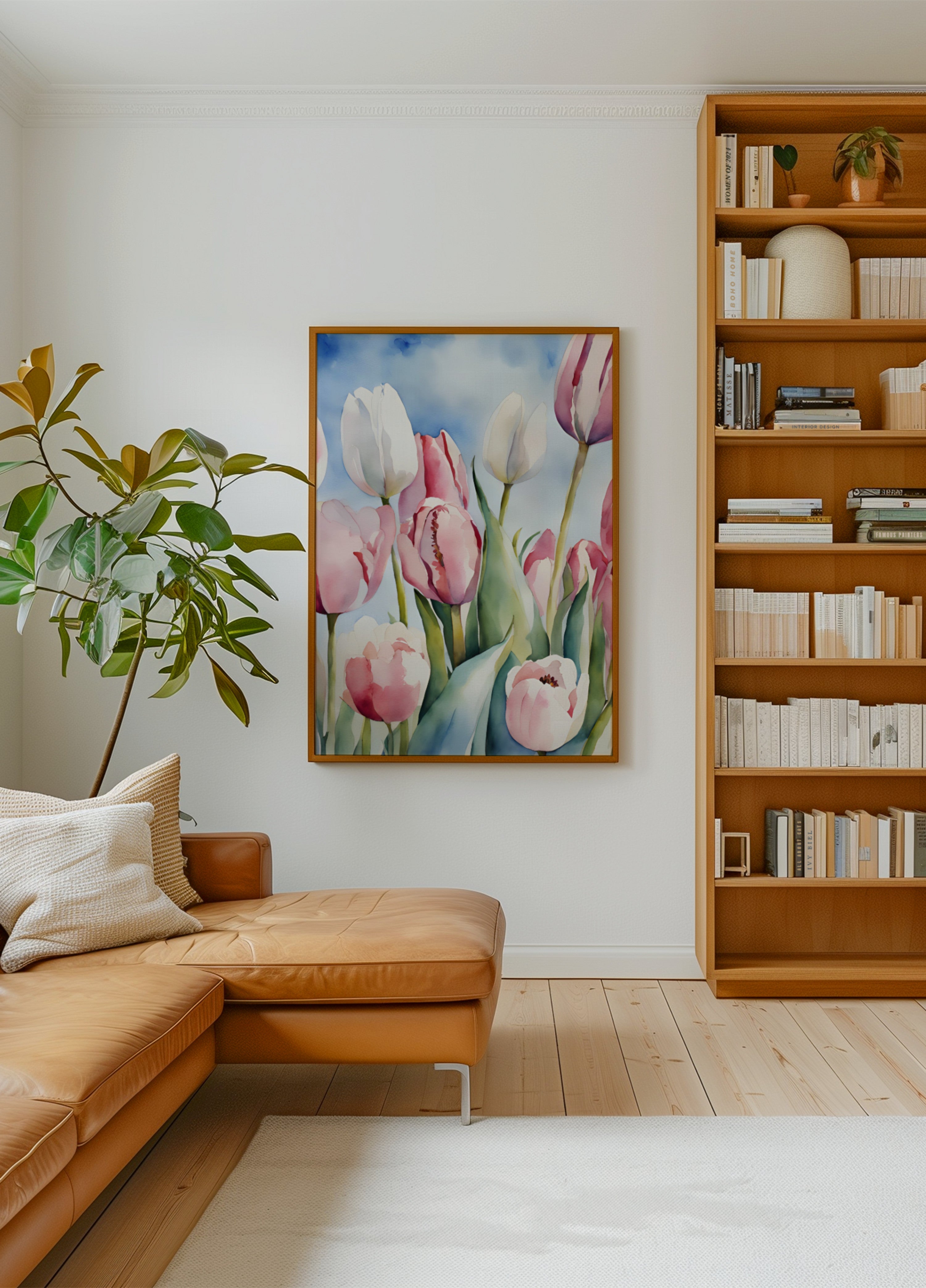 Tulipes de printemps aquarelle